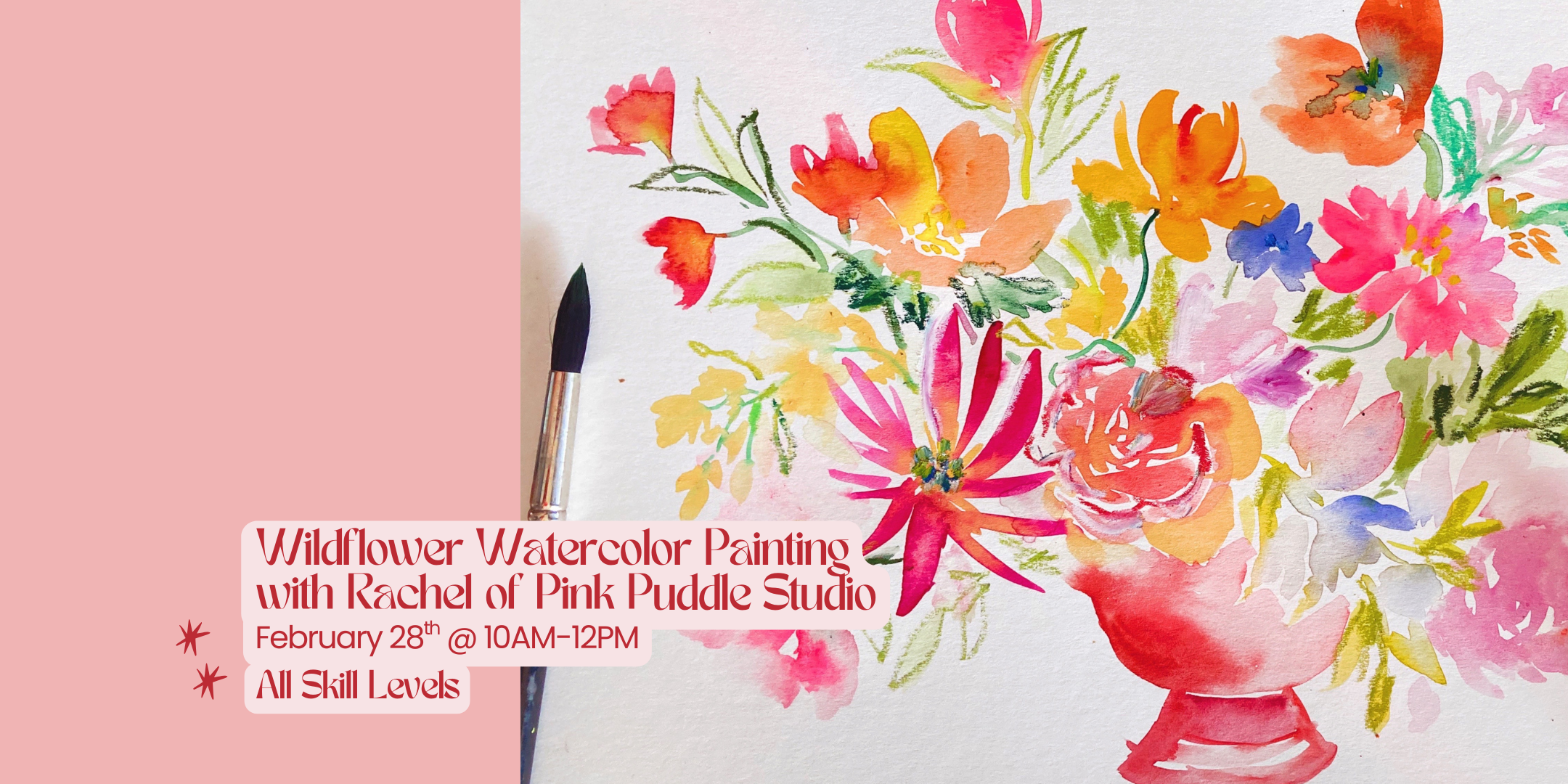 In Person CLASS: Wildflower Watercolor Painting at the Farm