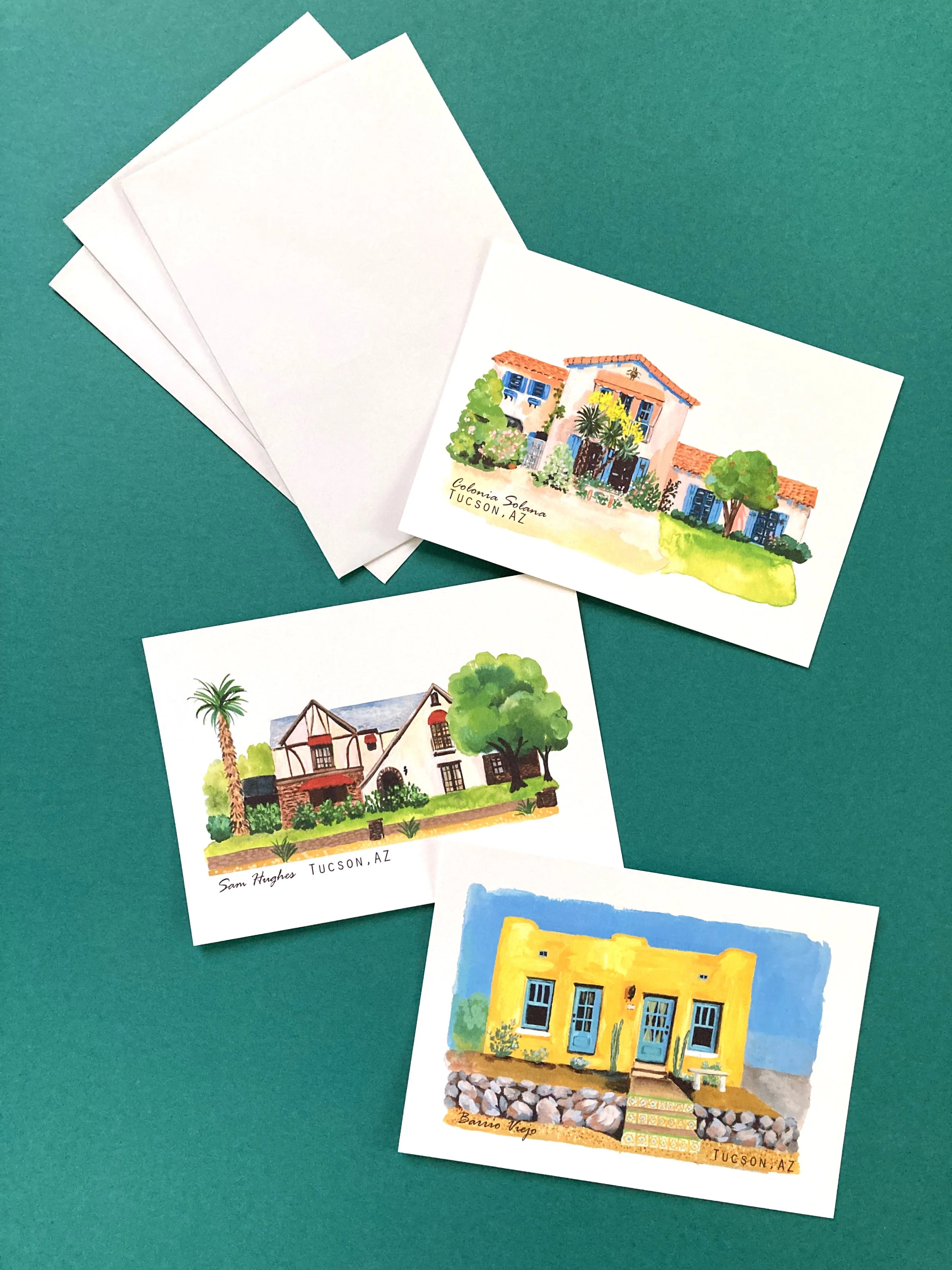 Tucson Historic Neighborhoods Watercolor Card Set