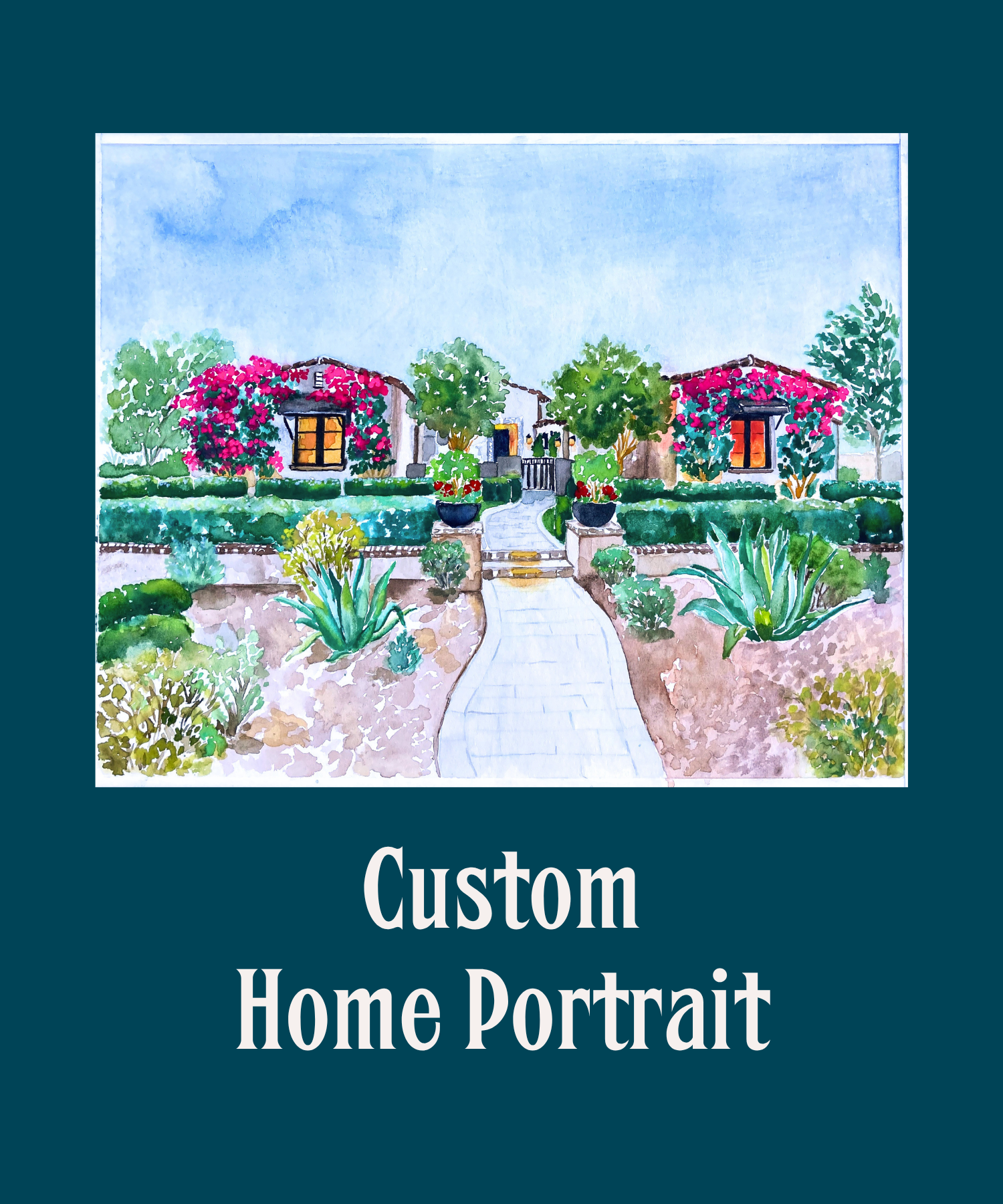custom house portrait commission
