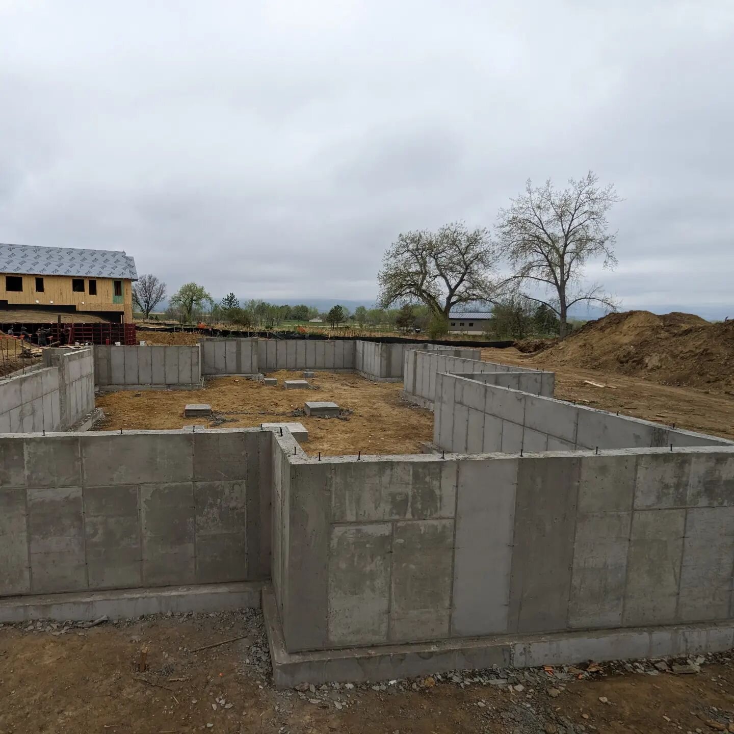 It might be gloomy and overcast but it's a happy day seeing the foundation set for a Marshall Fire victim, ready to get out of the ground with @bluespruceconstruction