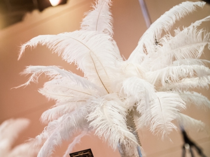 Tall Table Centres: Tall Foliage and Feather Table Centres