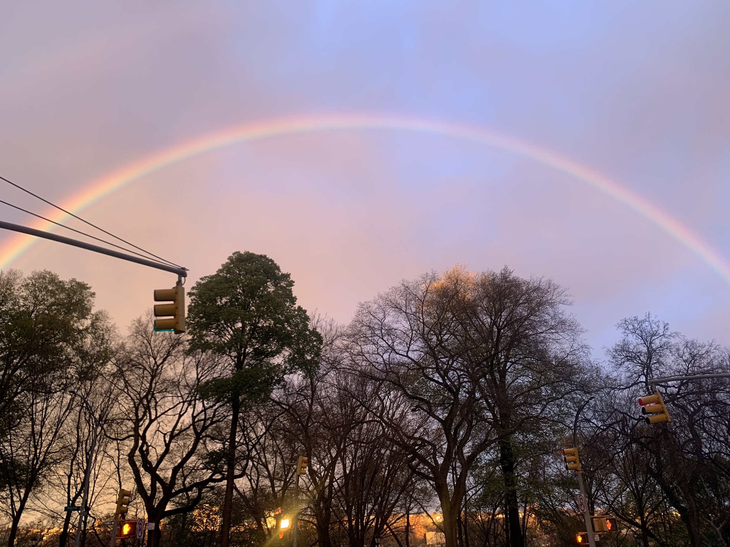 A morning pot of gold and then the rainbow