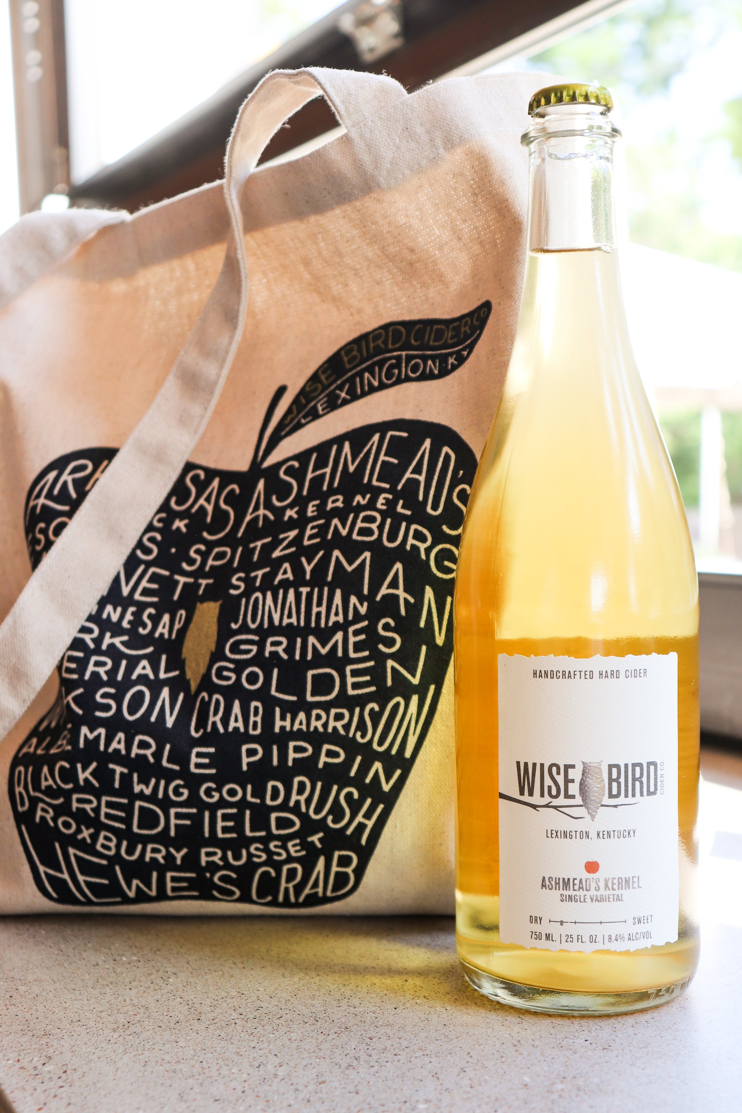 Wise Bird Cider Tote and Bottle.jpg