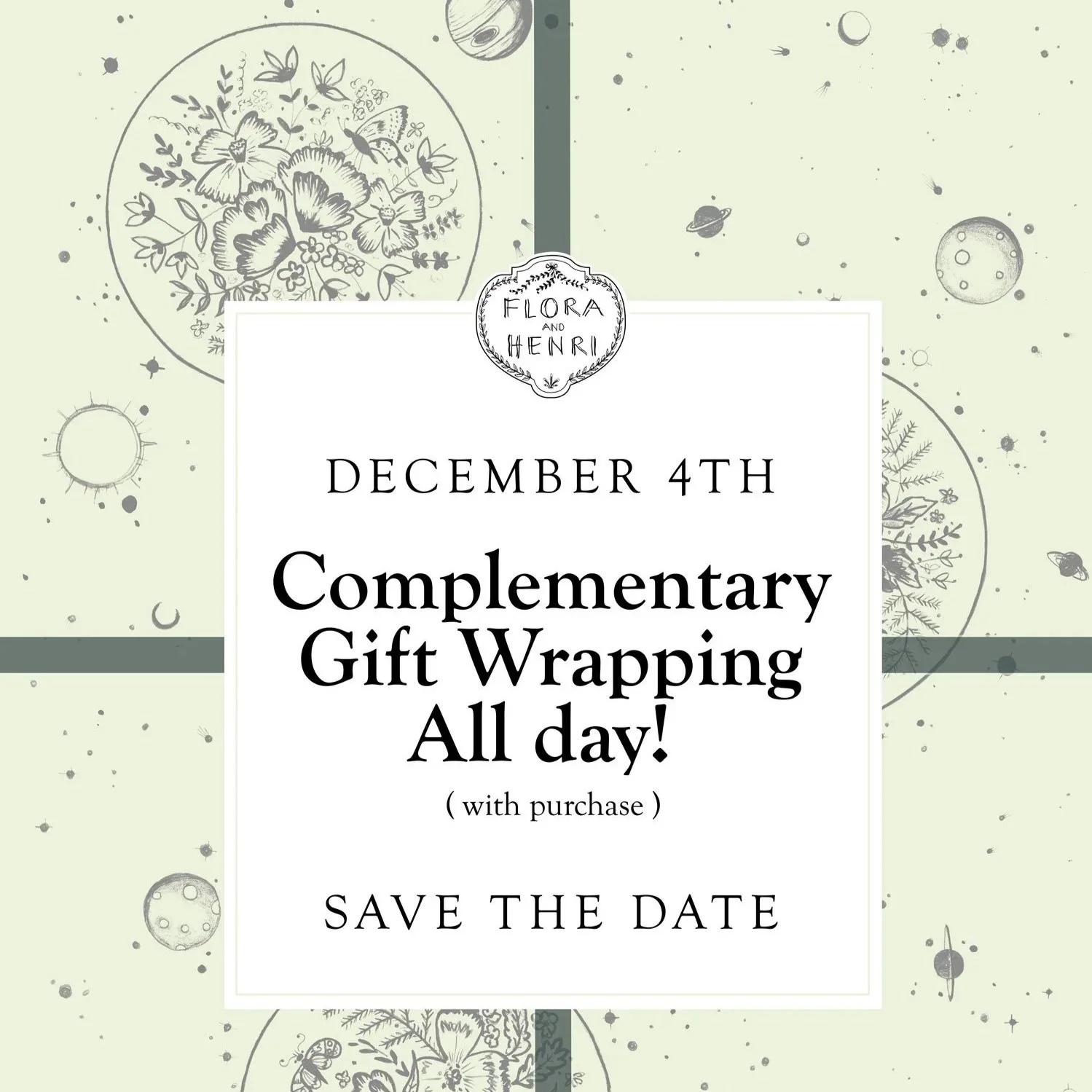 Free Gift Wrapping at Flora &amp; Henri