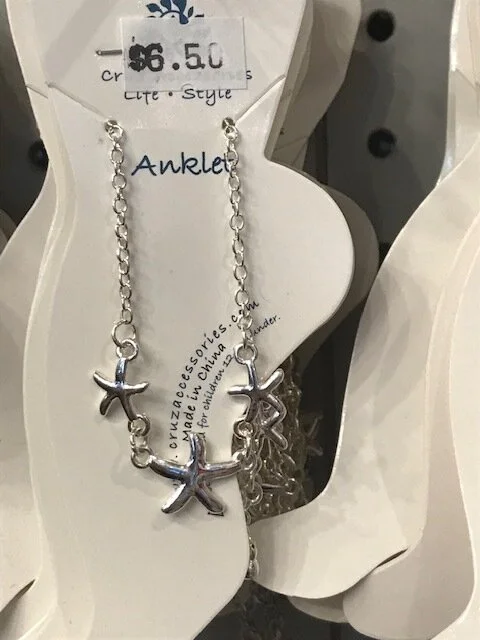 Ankle Bracelet with Star Fishes