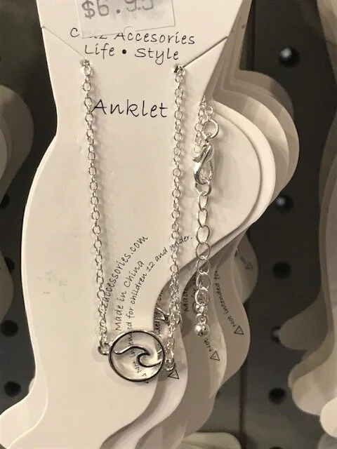 Ankle Bracelet (circle with wave)