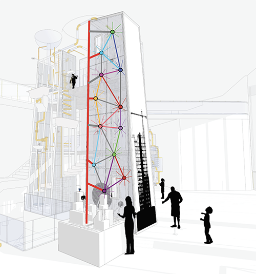 Tower rendering and design by Kit Chow and Adam Prost