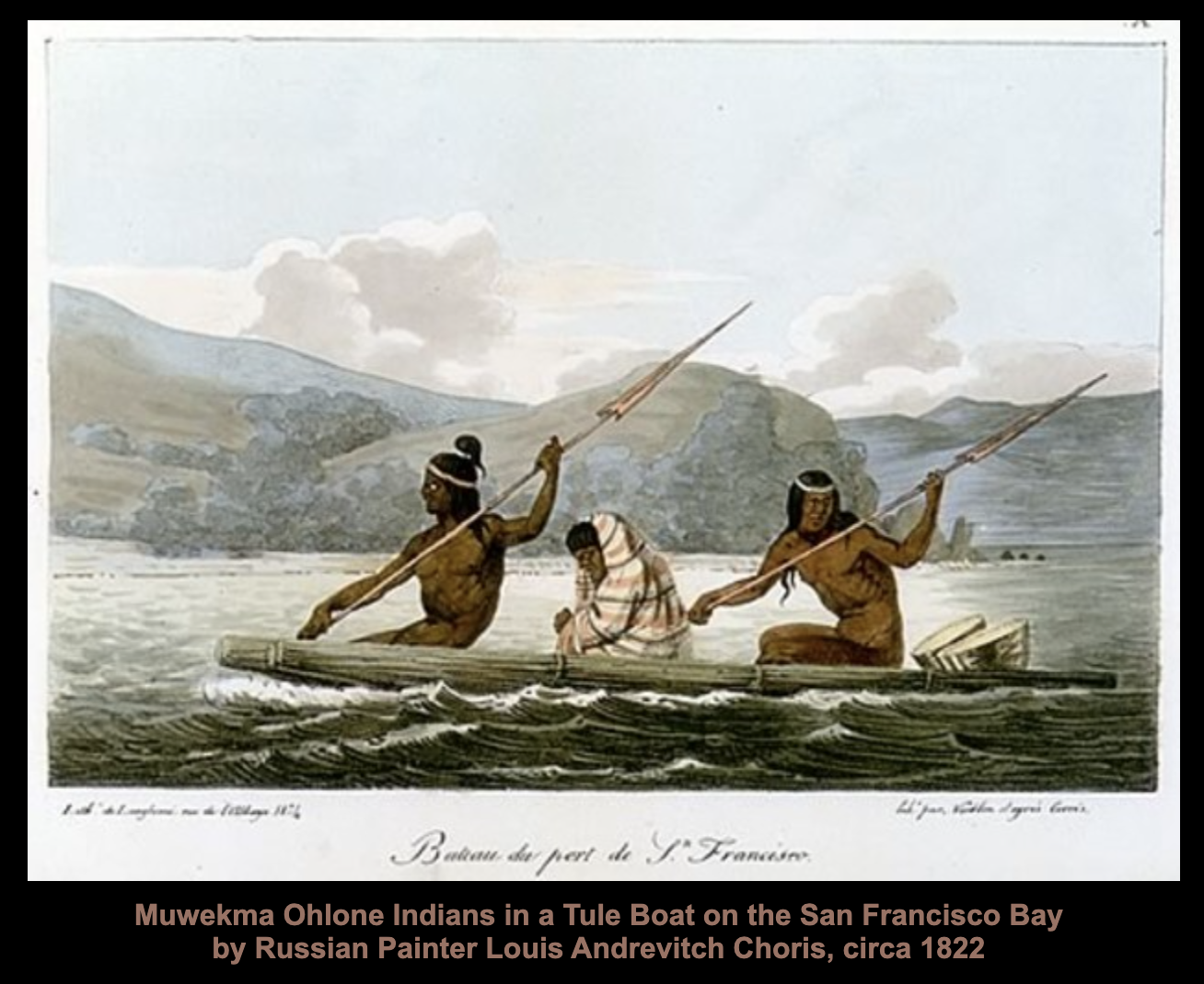 Tule boat of the Ohlone people, Native people of the San Francisco Bay Area