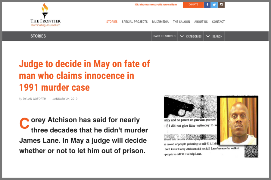 Judge to Decide in May on Fate of Man who claims innocence.Tulsa.Attorney.Joe Norwood..png