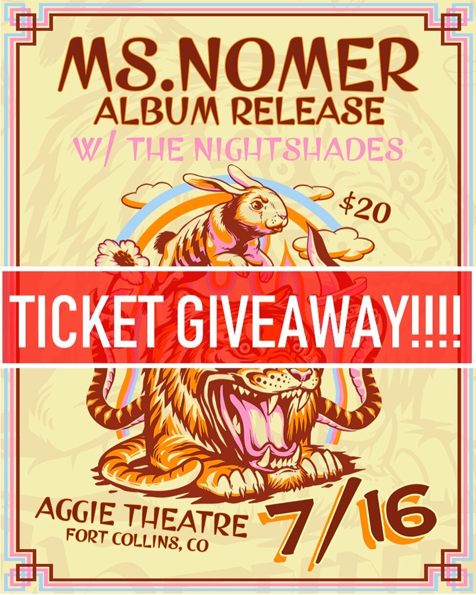 🚨🚨!!TICKET GIVEAWAY!!🚨🚨

Do YOU want to win two free tickets to our album release show this Friday at @aggietheatre with @the_nightshades_ ?! Don&rsquo;t miss out on this sweet opportunity! All you have to do is tag 2 friends in the comments belo