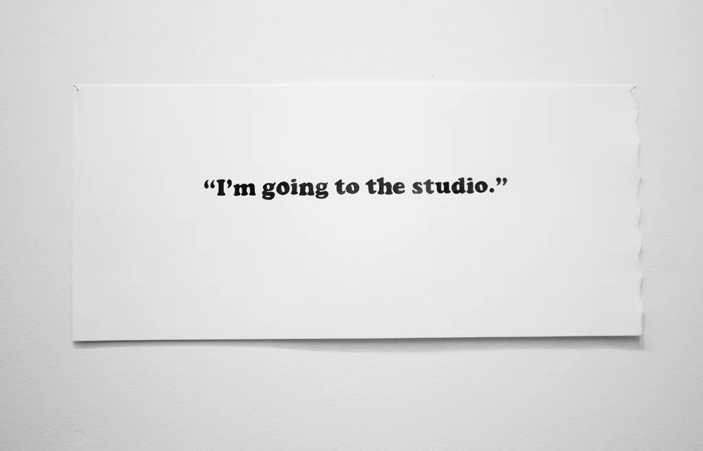 I'm going to the studio, 2013