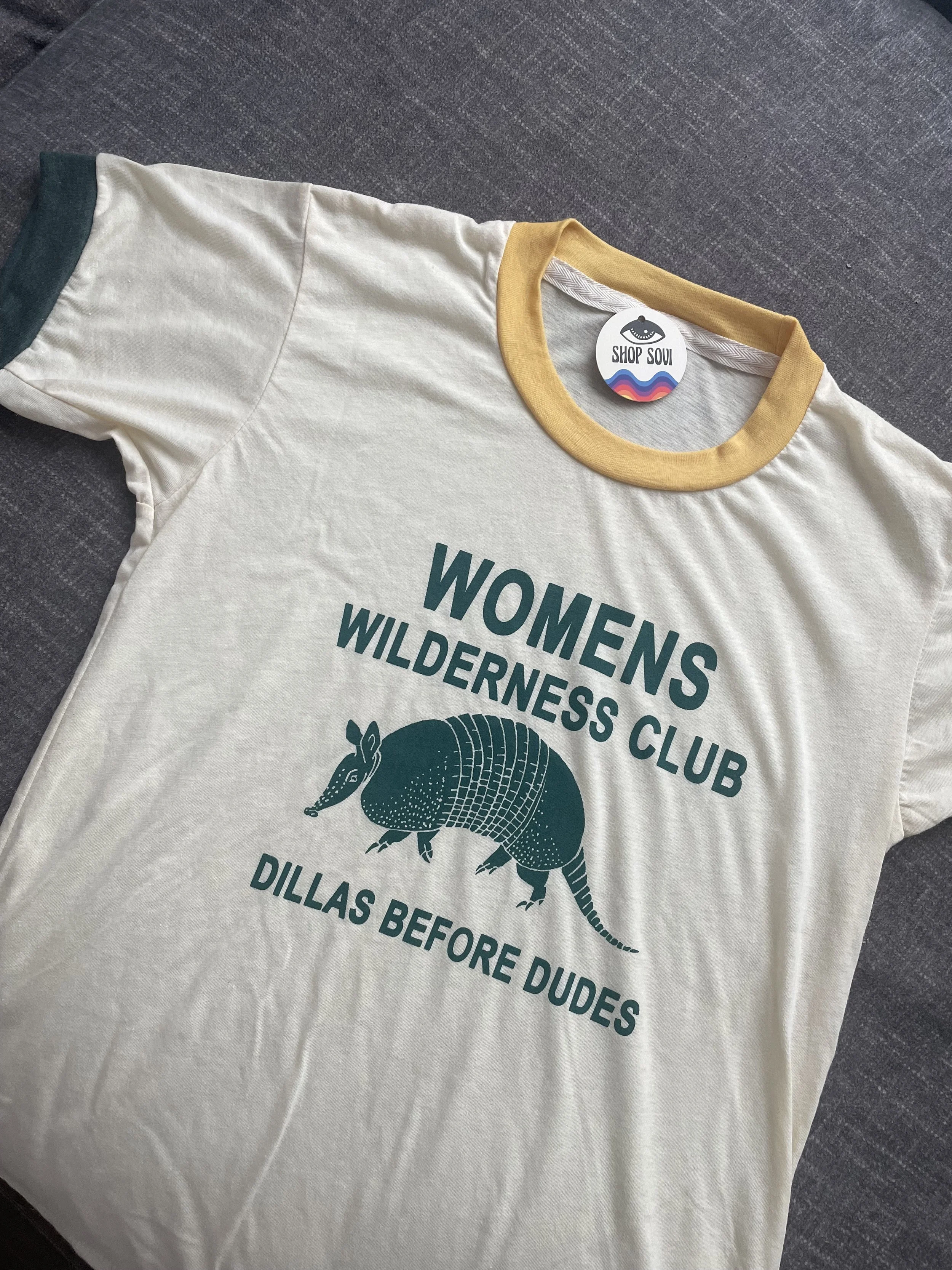 Womens Wilderness Club Retro Ringer Tee