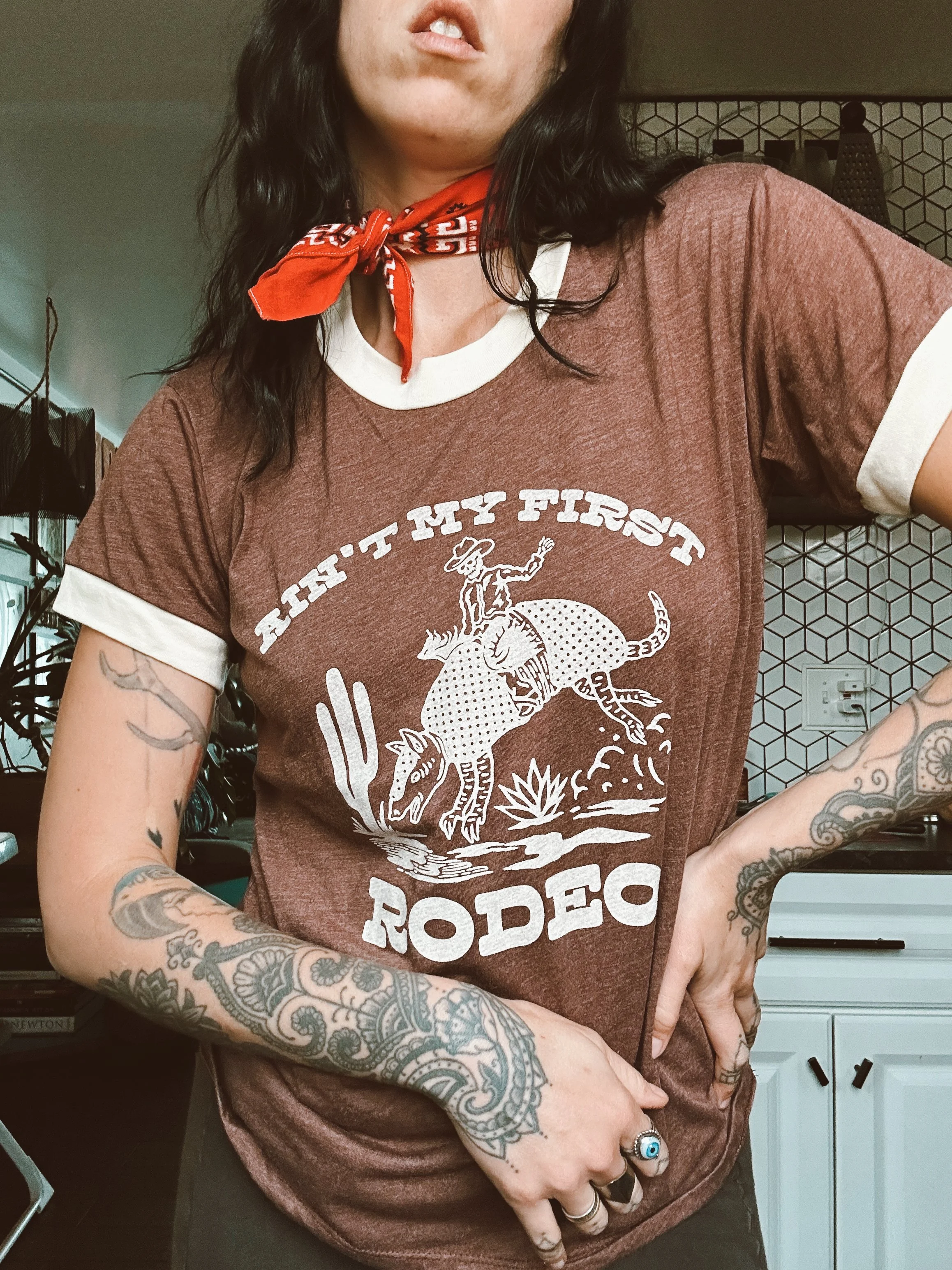 Ain't My First Rodeo Retro Ringet T-Shirt