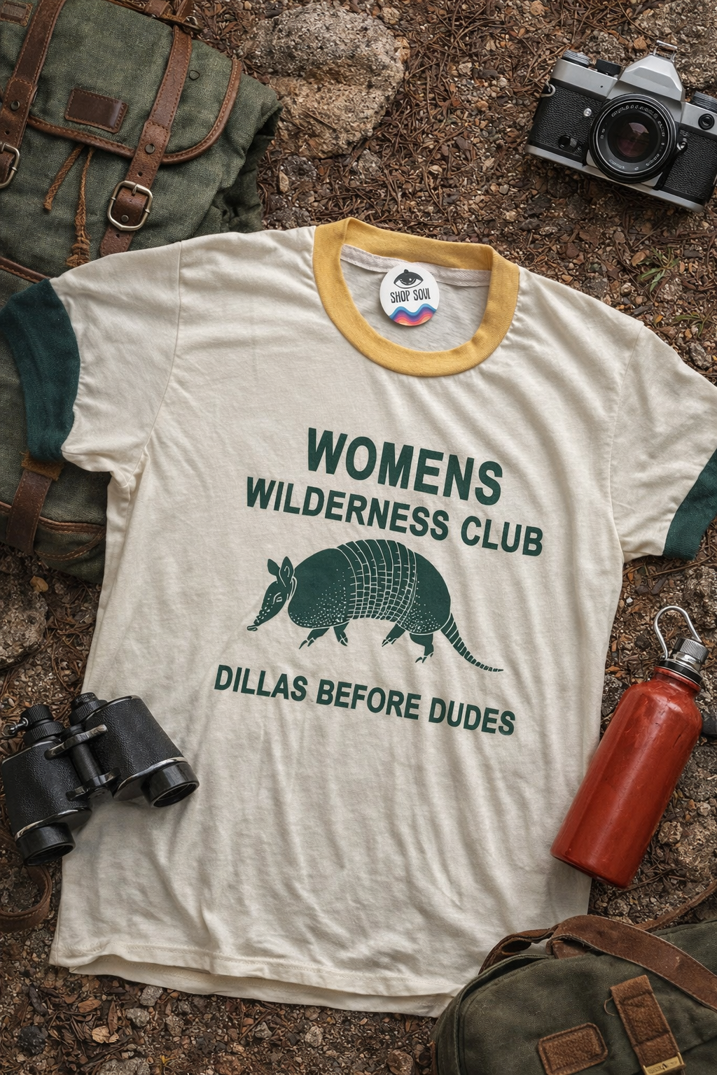 Womens Wilderness Club Retro Ringer Tee