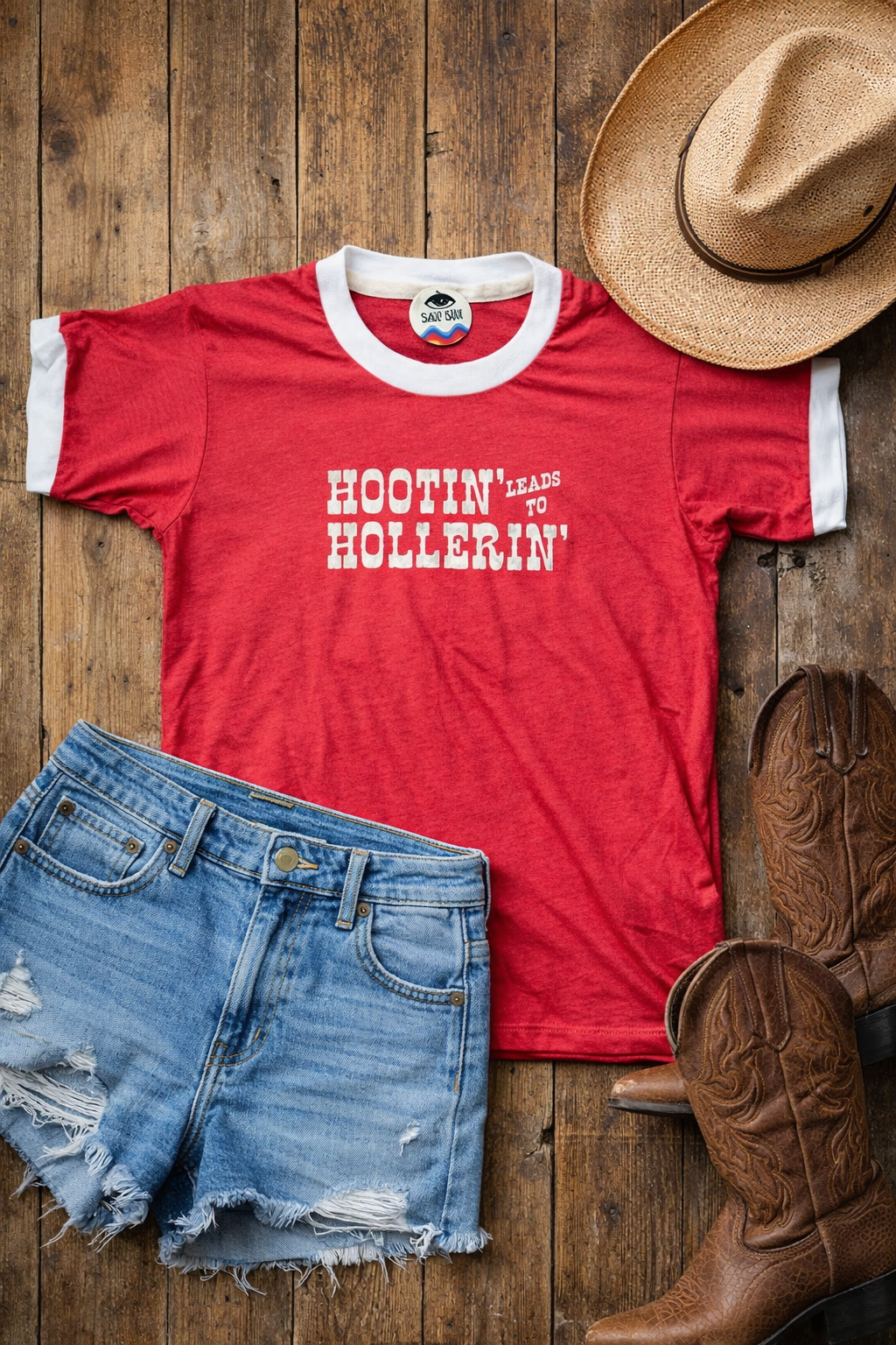 Hootin' Leads To Hollerin' Retro Ringer Tank