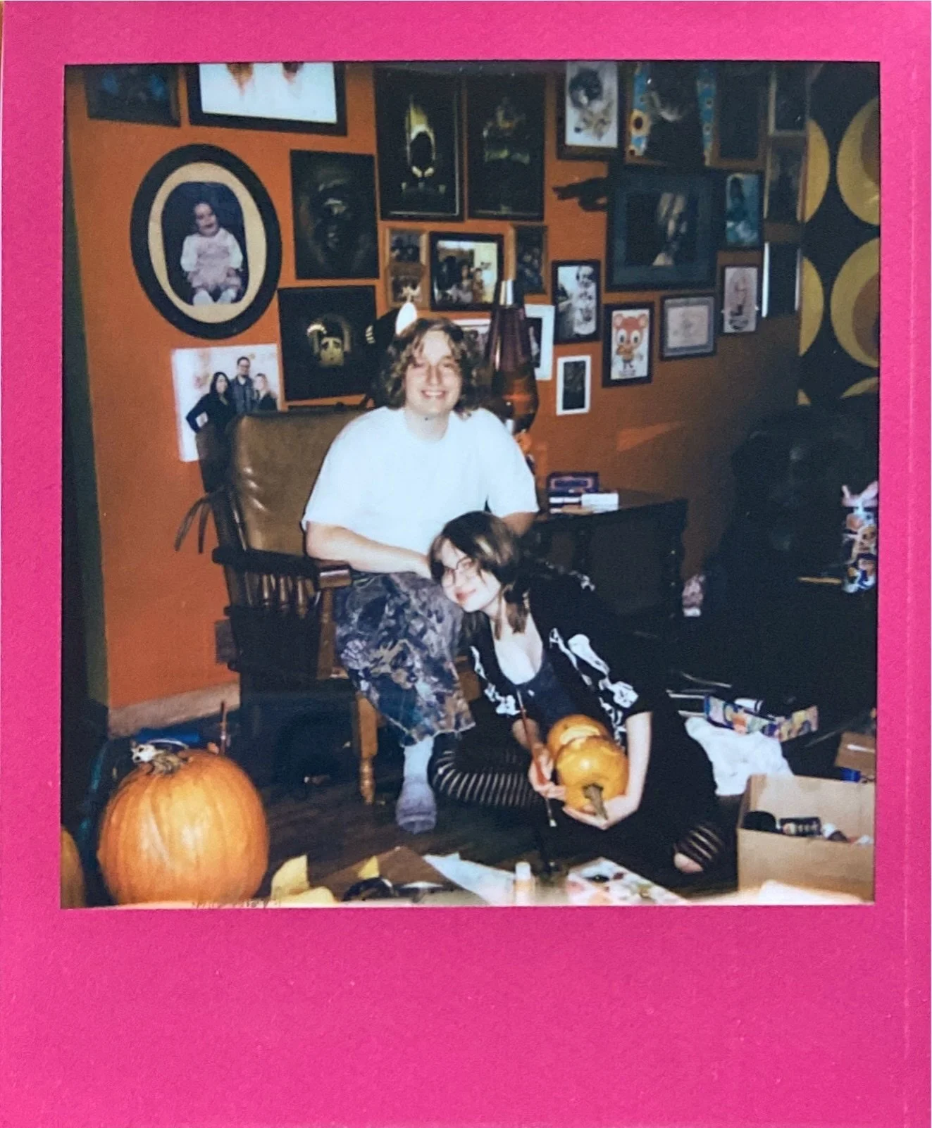 Pumpkin 🎃 carvin&rsquo; 🔪  #fennonfilm #polaroid600