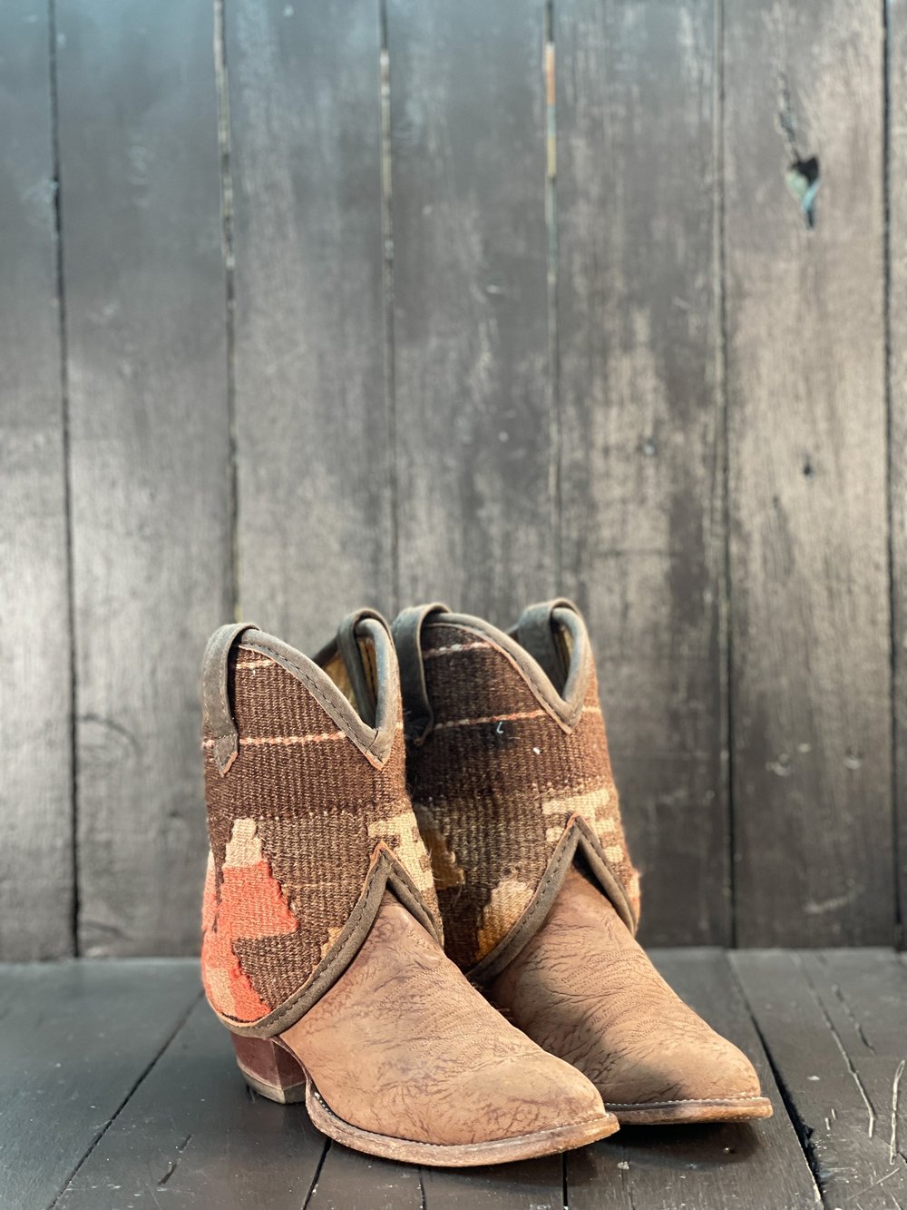 Womens US 9, Custom Tony Lama Boots — FauxyFurr Vintage Handmade - Main Image