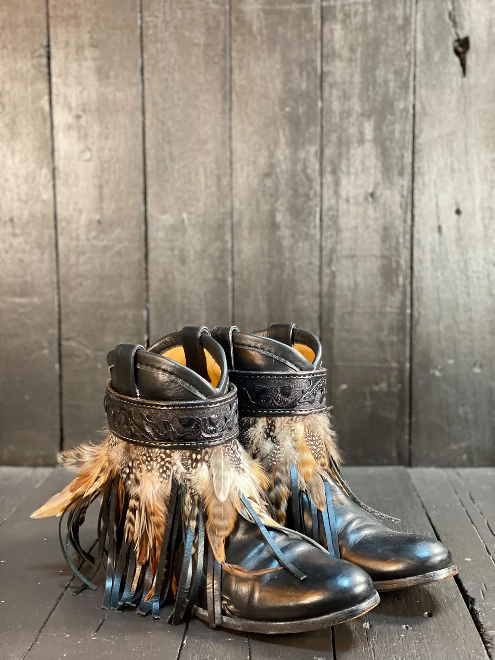 Leather Boots Ladies Boho Boots Womens US 10, Custom Frye