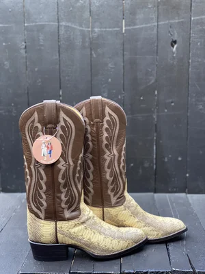 Tony lama vintage exotic python Men\'s Brown Western Boots Vintage Exotic Tony Lama Python Snakeskin Men\ main image 2