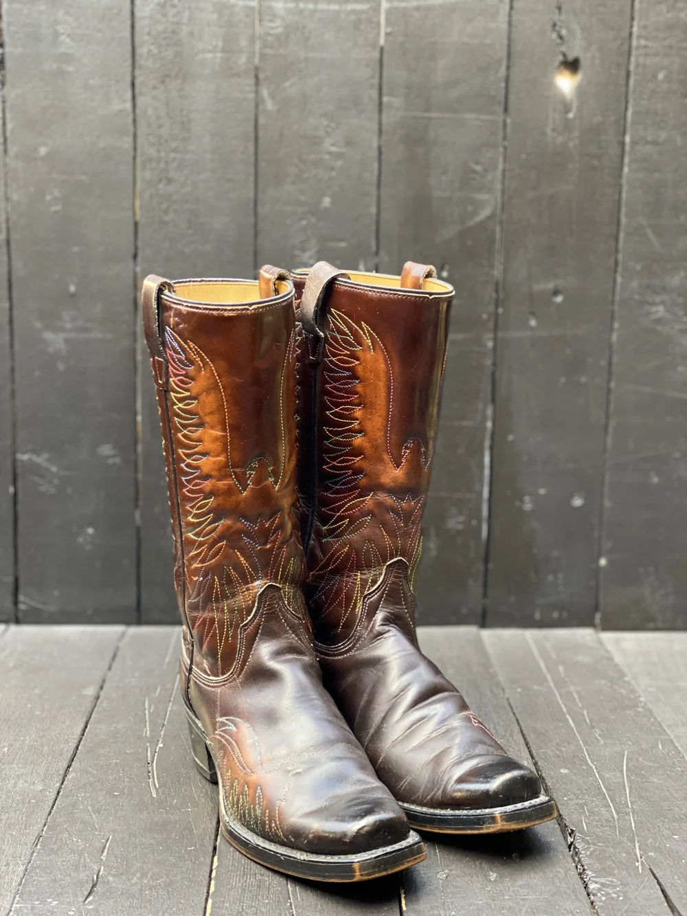 Mens 7D, Wrangler Boots — FauxyFurr Vintage + Handmade display picture 1