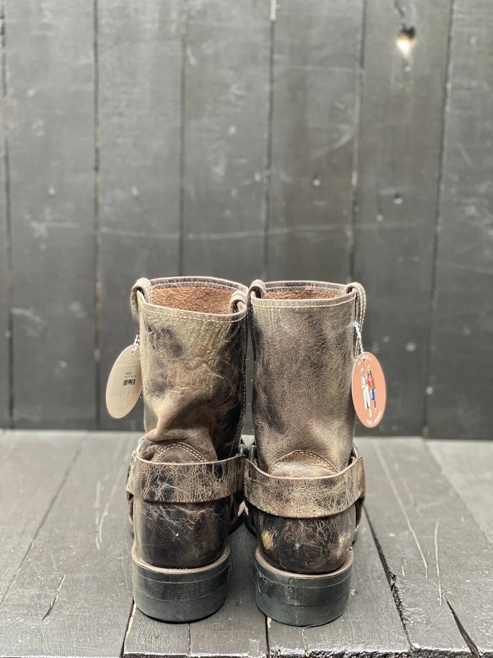 Frye Men’s 12” Tall Distressed Leather Boot Mens 12, Frye Boots — FauxyFurr Vintage + Handmade main image 2