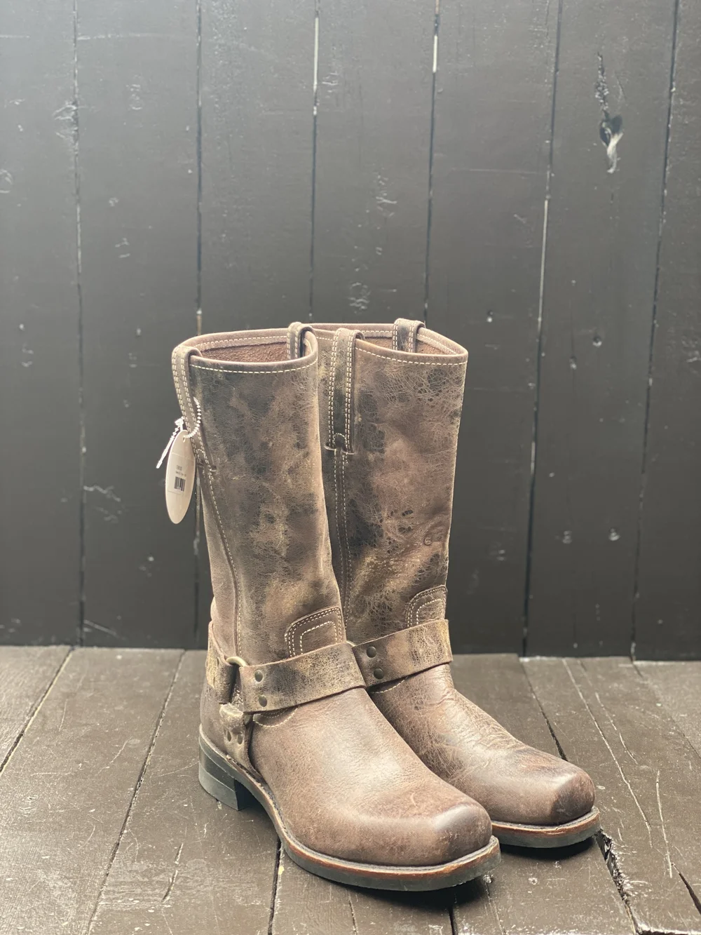 Vintage Frye Harness Boot- Men’s 8.5 FRYE USA VINTAGE TRUCKER HARNESS SQUARE TOE MOTOR BOOTS  main image 3