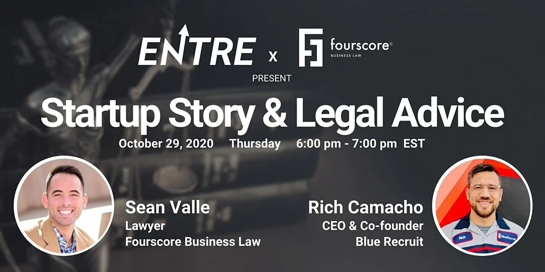 Startup Story &amp; Legal Advice with CEO of Blue Recruit