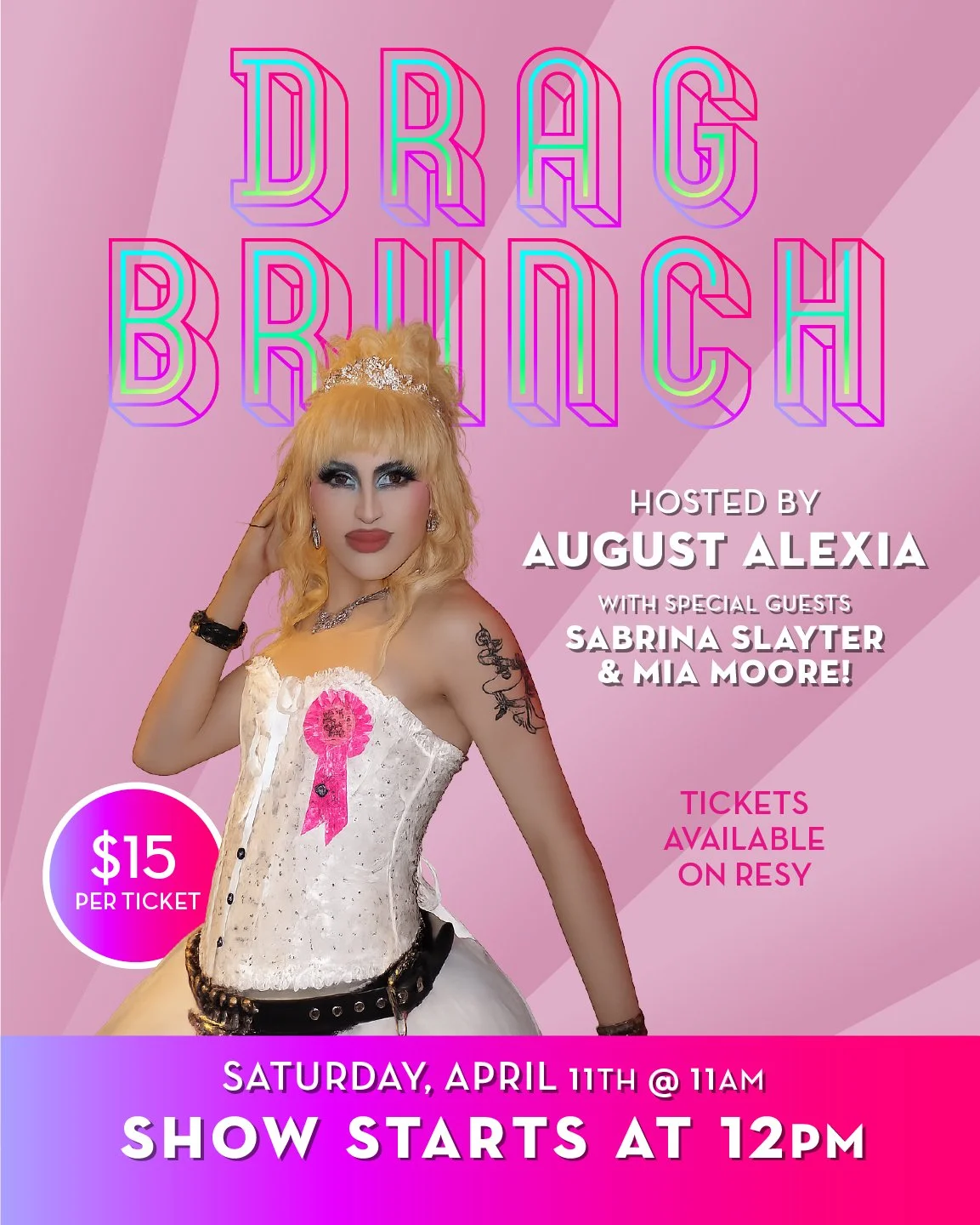 ✨ DRAG BRUNCH IS BACK ✨

Join us at Cowan&rsquo;s Public on April 11 for an unforgettable Drag Brunch hosted by August Alexia, with special guests Sabrina Slayter and Mia Moore 💋

&bull; Brunch starts at 11 AM
&bull; Show starts at 12 PM

$15 per ti