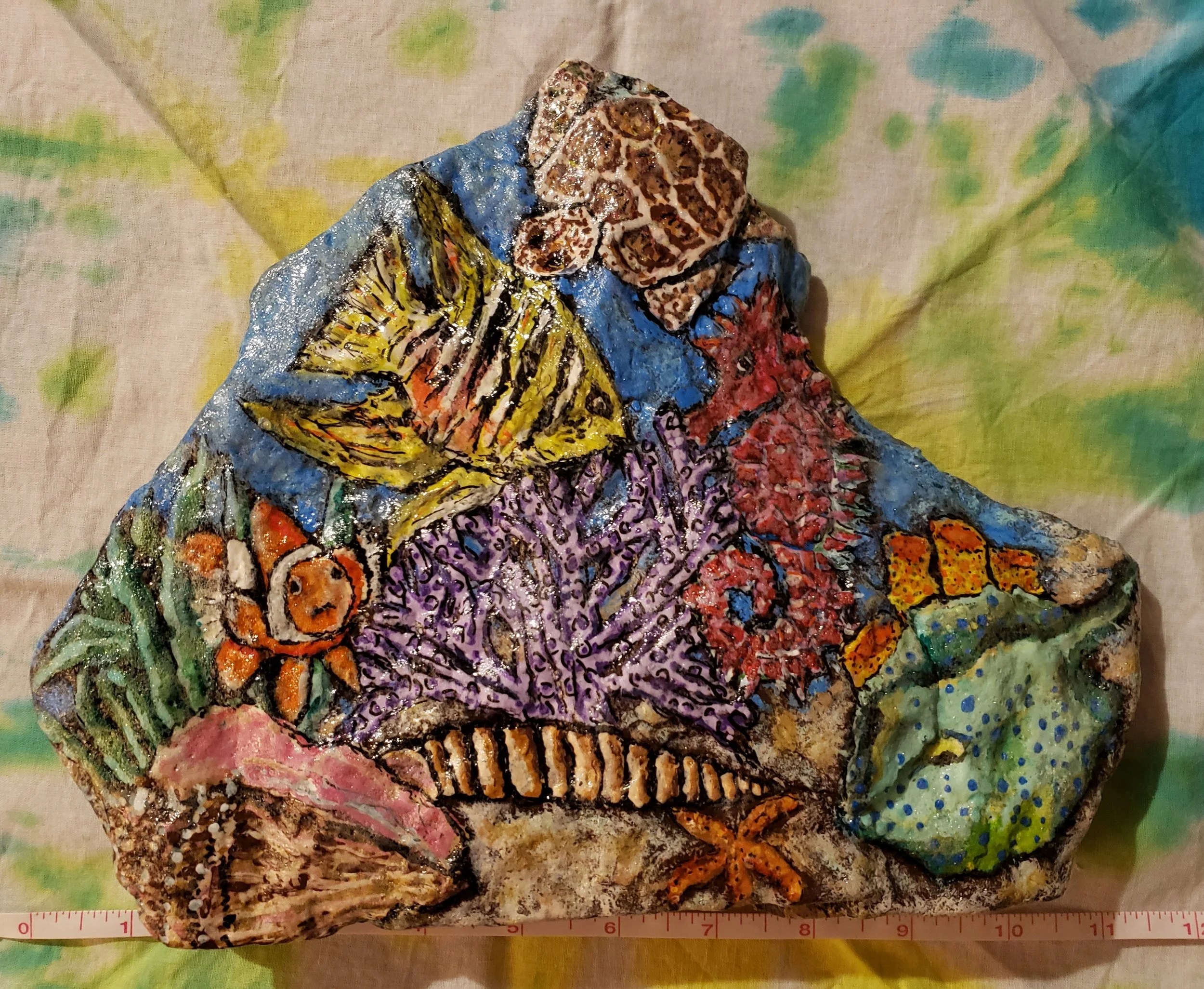 Under the sea... 12"x10"x 1 1/2"            8lbs.