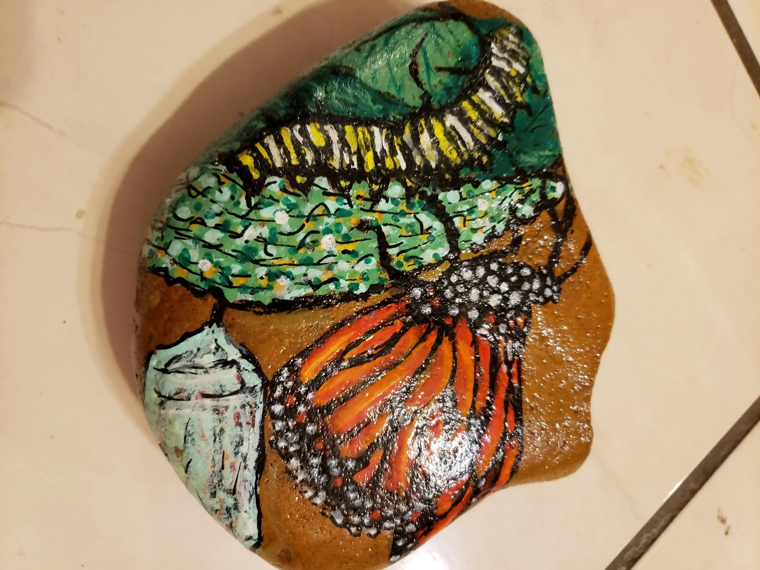 Cycle of the Monarch.....  6.5"x5"x2"    7lbs.