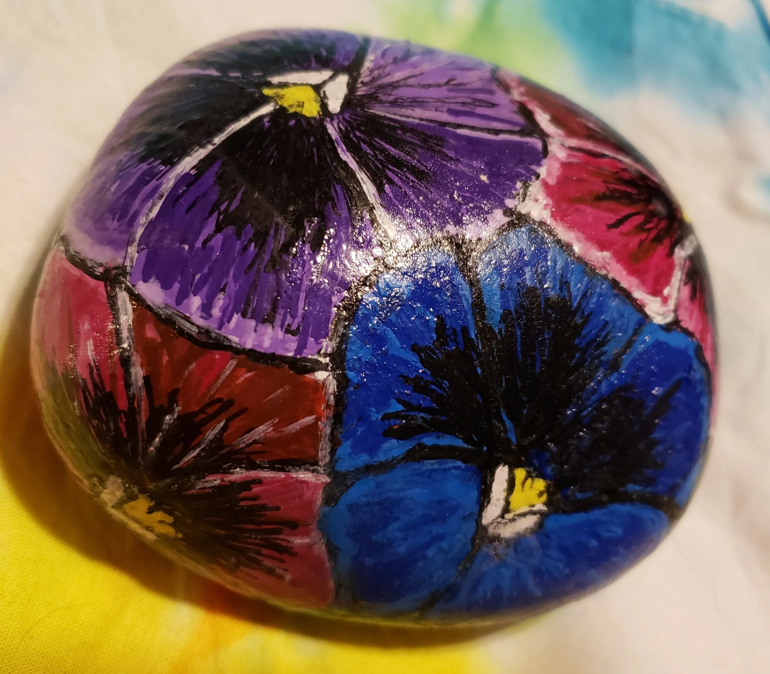 Pansies forever...  5"x4"x2"   3lbs.