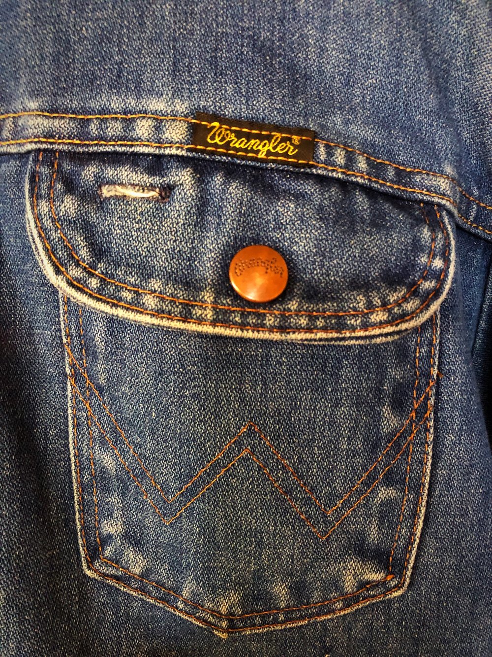 Vintage Wrangler Denim Jacket With Patches — Star Struck Vintage