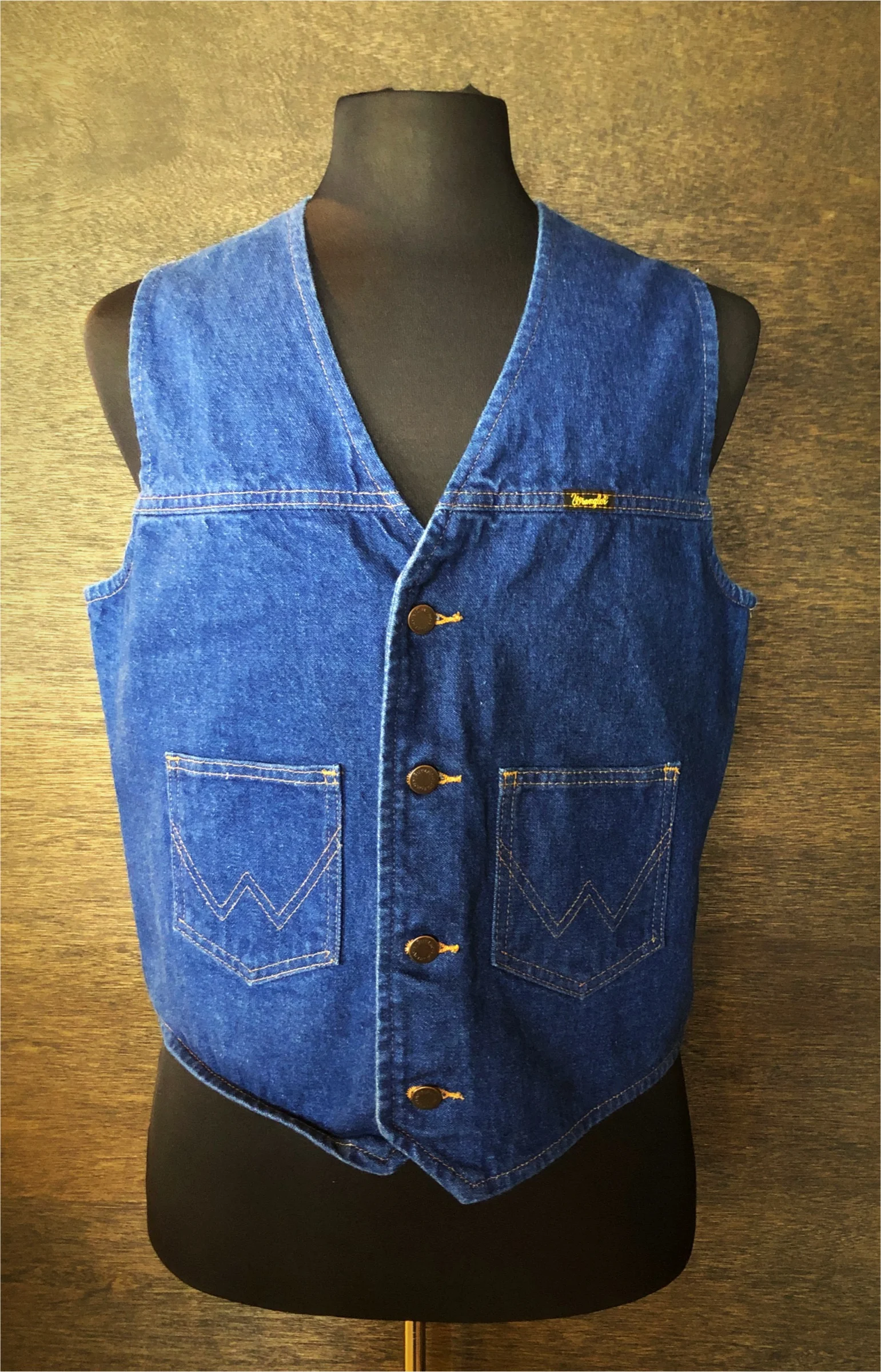 wrangler denim vest