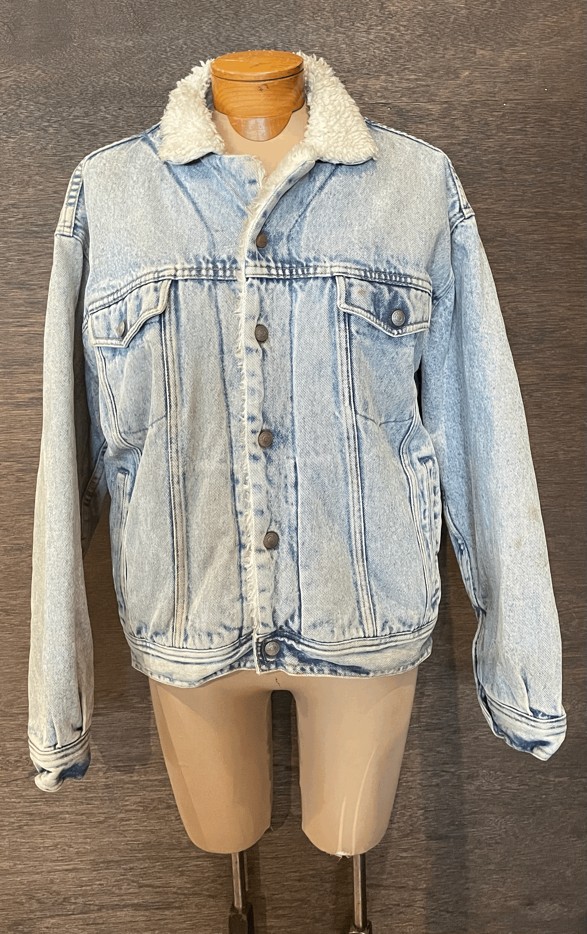 Vintage Gap Sherpa Lined Denim Jacket 