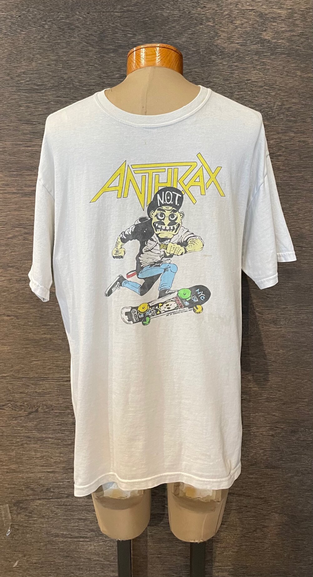 Om Uddrag ret *RARE* Authentic Vintage 1980's Anthrax Mosh It Up Skateboard T-shirt —  Star Struck Vintage