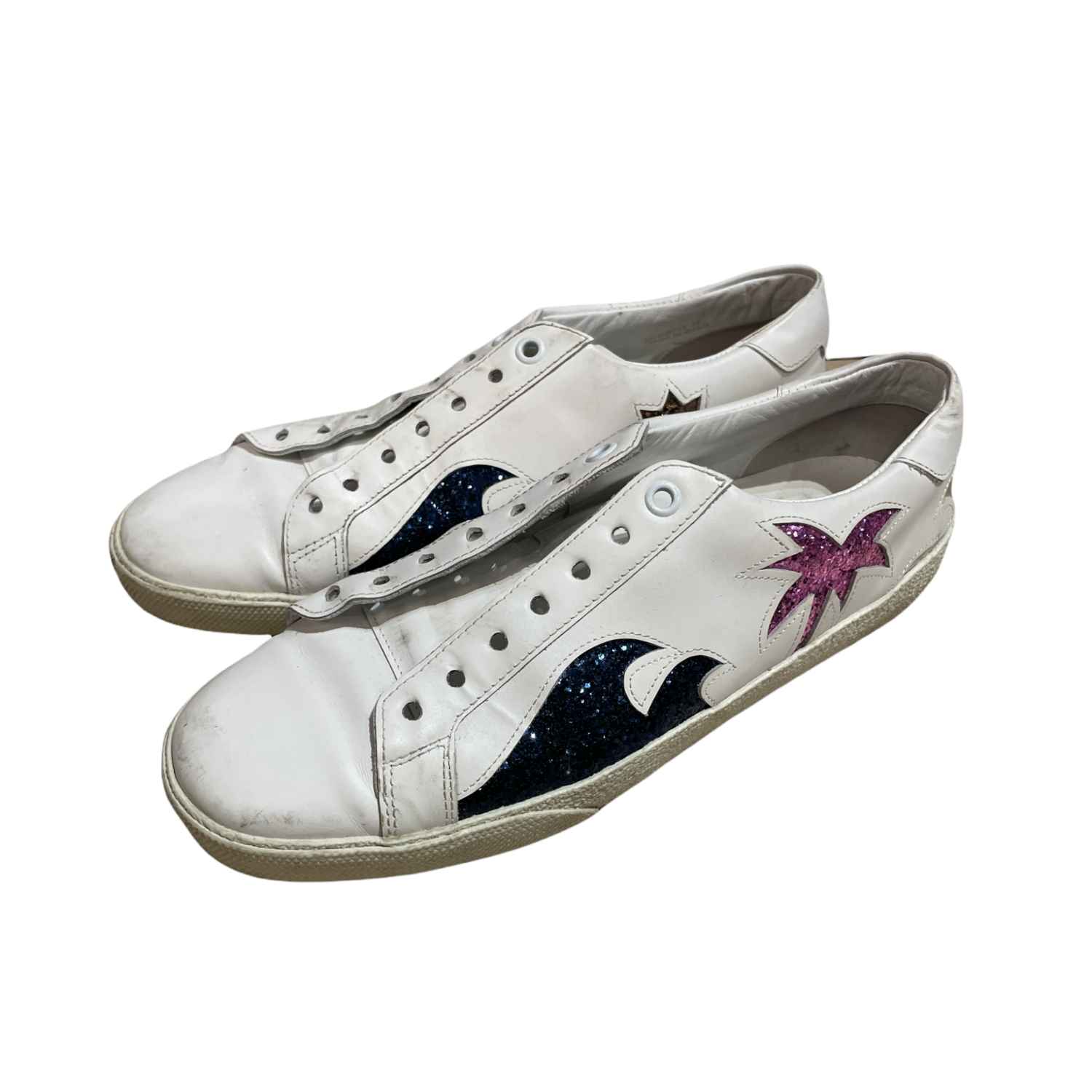 Universitet svinge jord Glitter Saint Laurent Sneakers — Star Struck Vintage