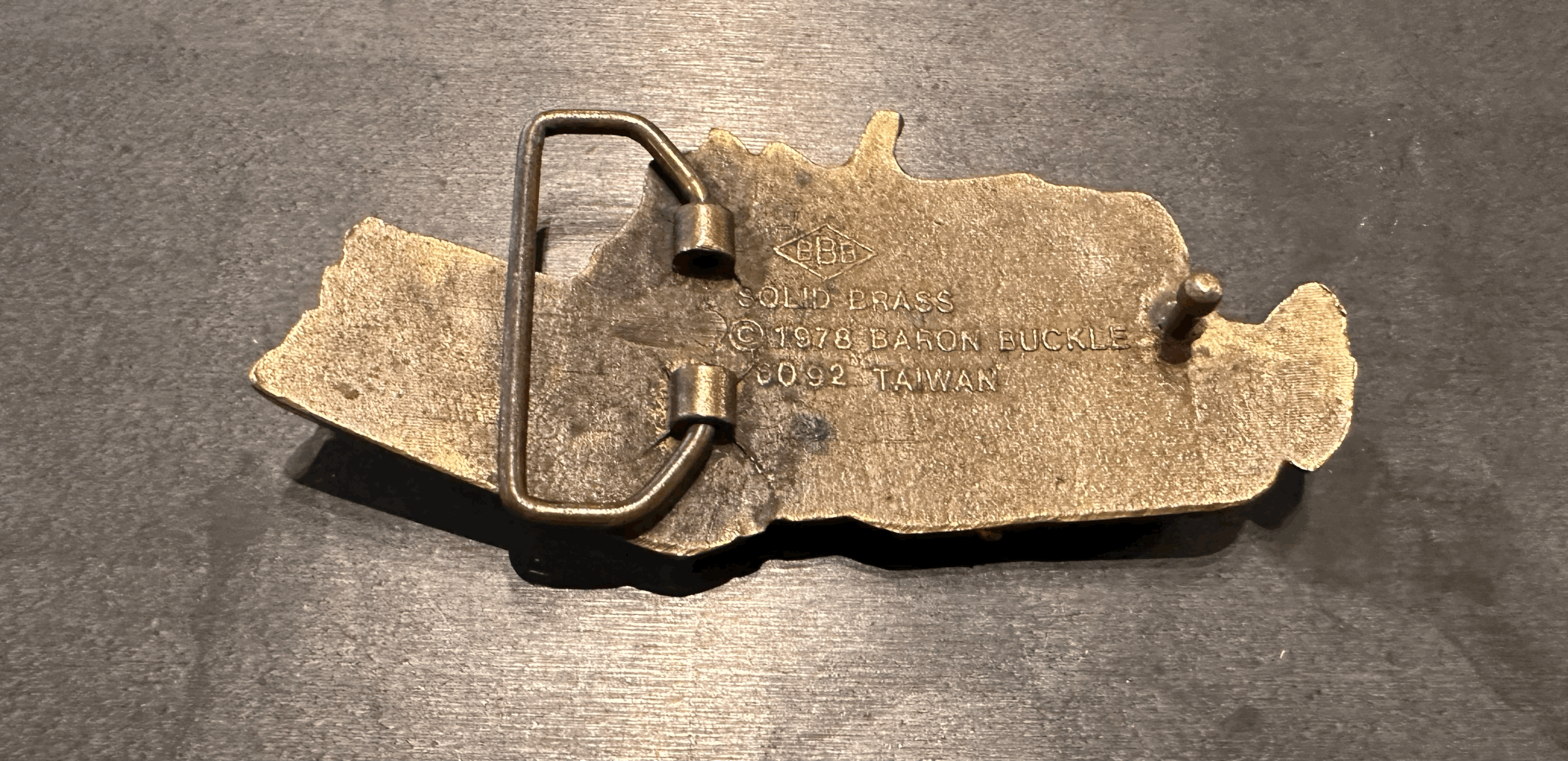 Vintage Brass Tractor Belt Buckle — Star Struck Vintage