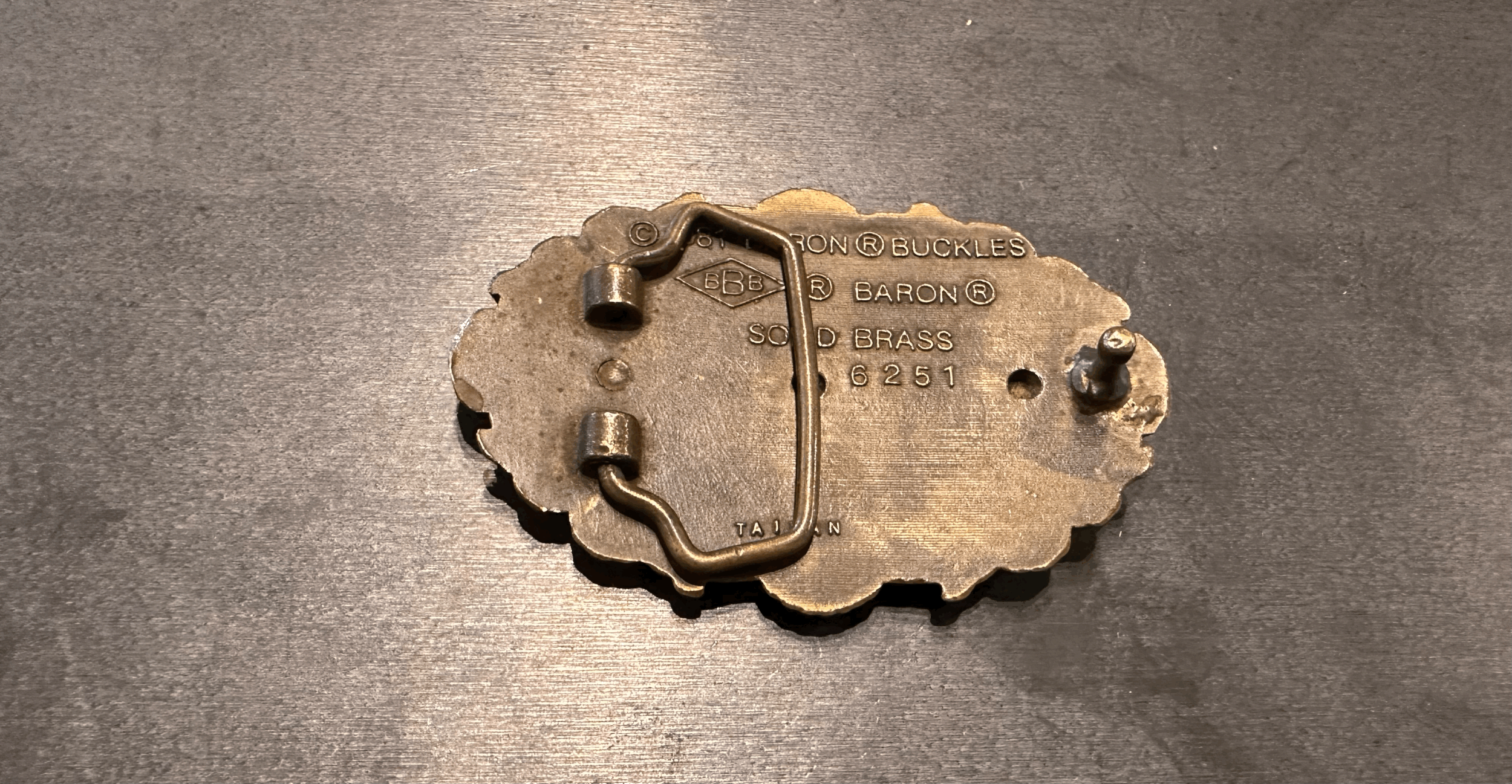 Vintage Western Cowboy Hat Brass Belt Buckle — Star Struck 