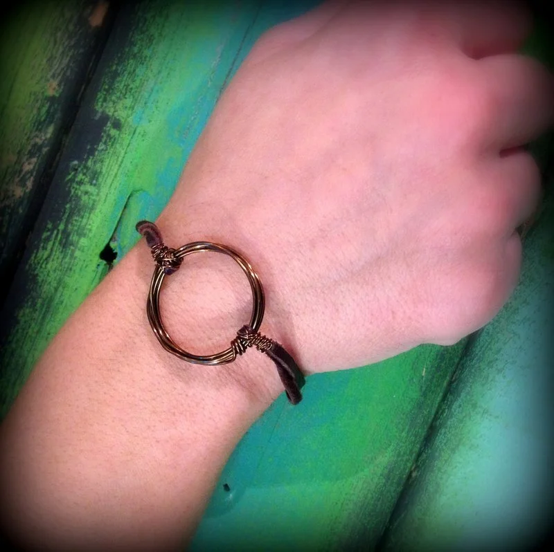 Vintage Bronze Circle Bracelet