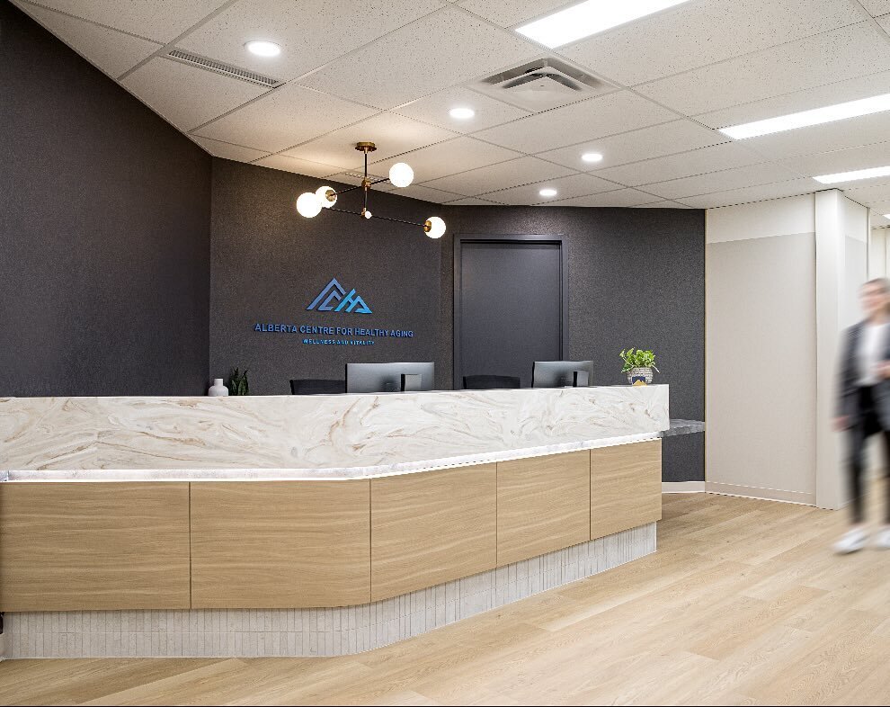 Another peek at the new Alberta Centre for Healthy Aging. &nbsp;From spatial arrangements to technical details and aesthetic choices, each element was curated to create an environment that embodied the goal of the client team: to &ldquo;foster an env