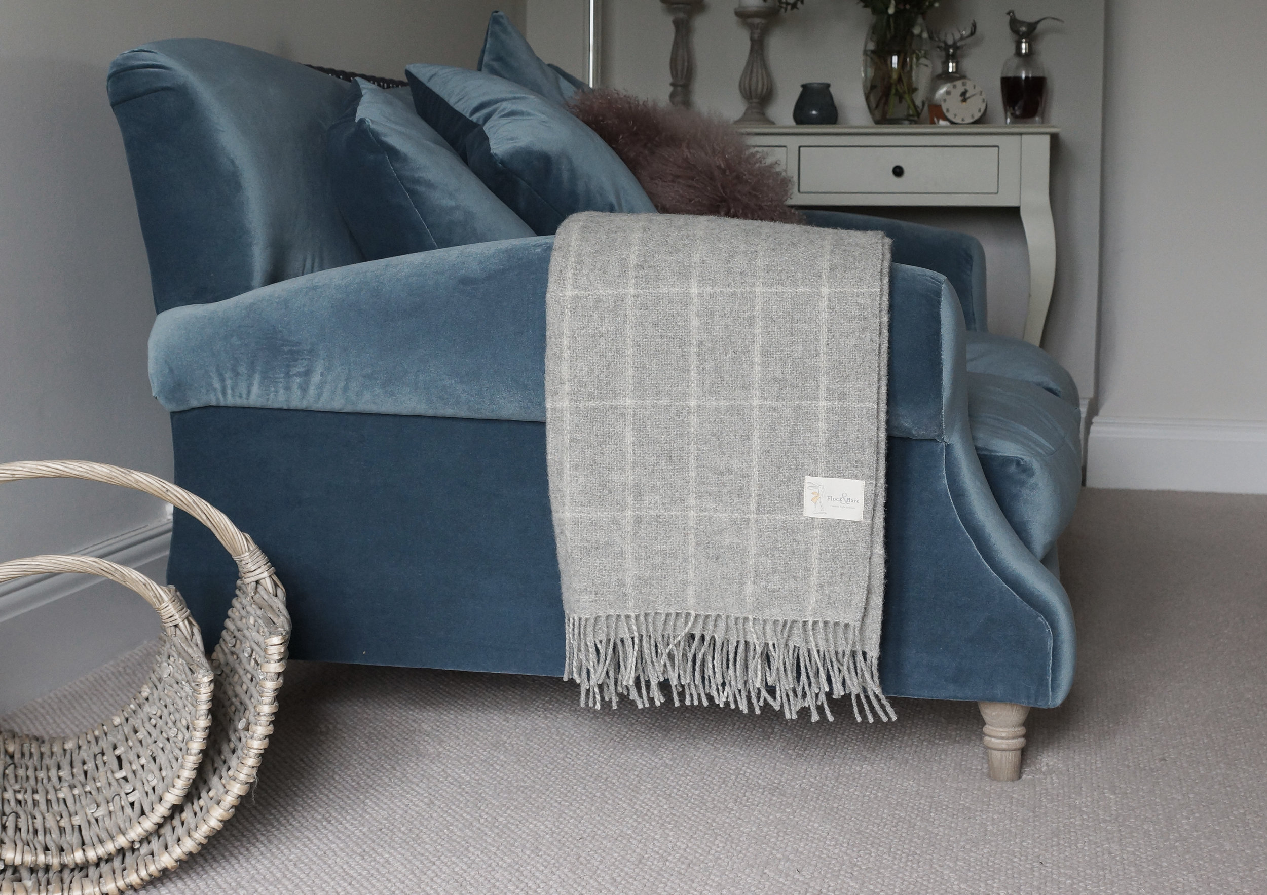 Wool throws and accessories