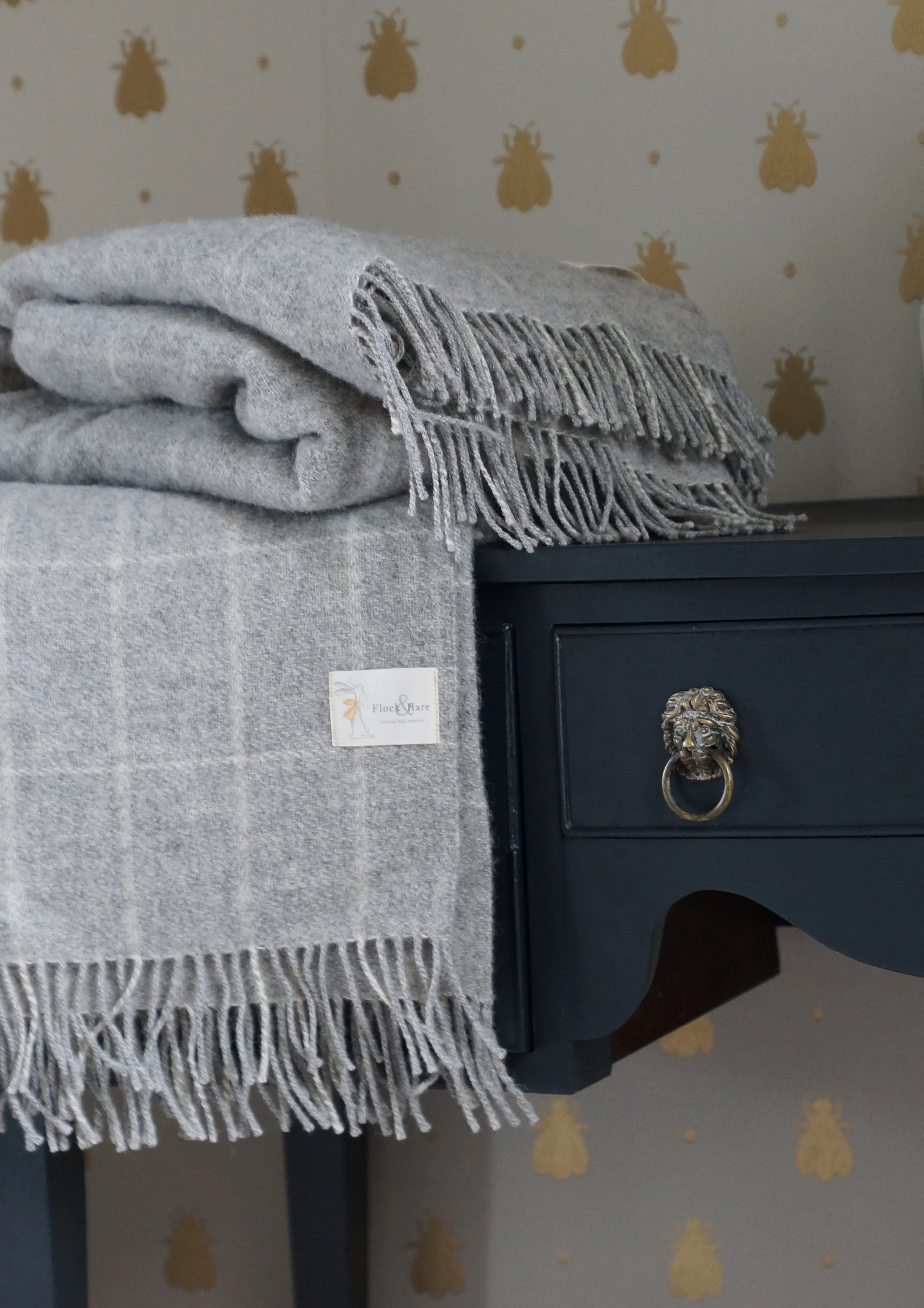 grey wool throw