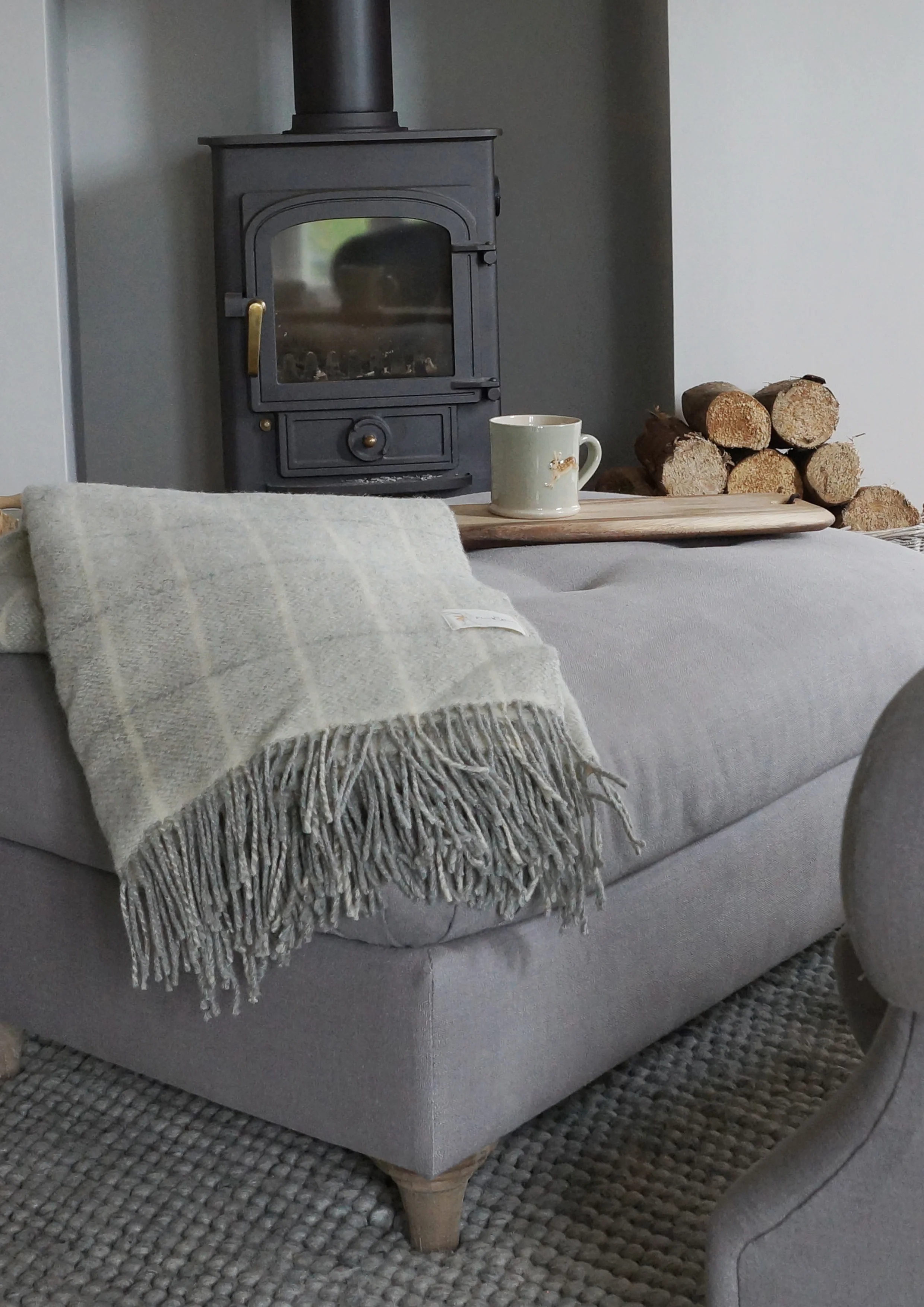 grey wool throw