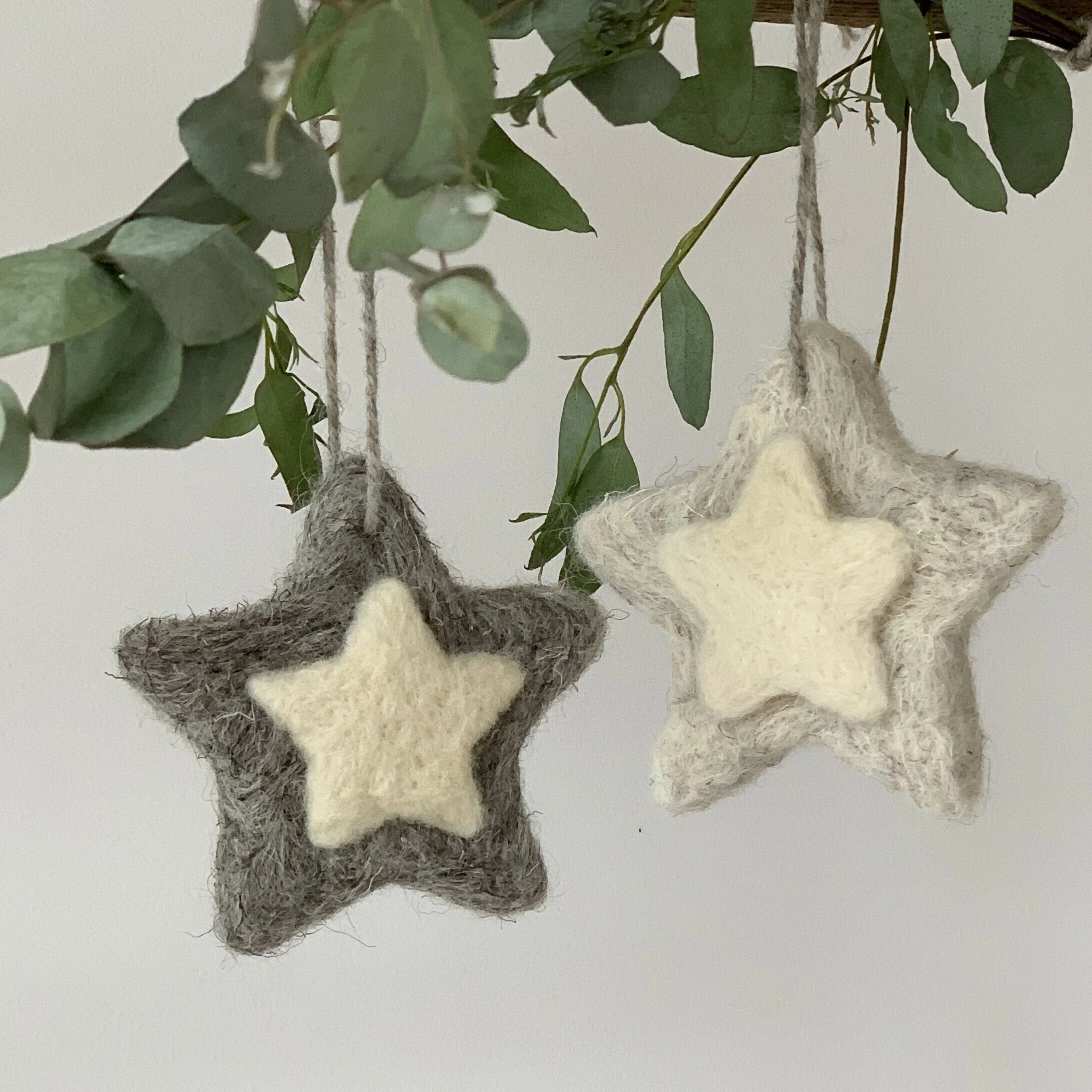 Handmade Hanging Wool Felted Star