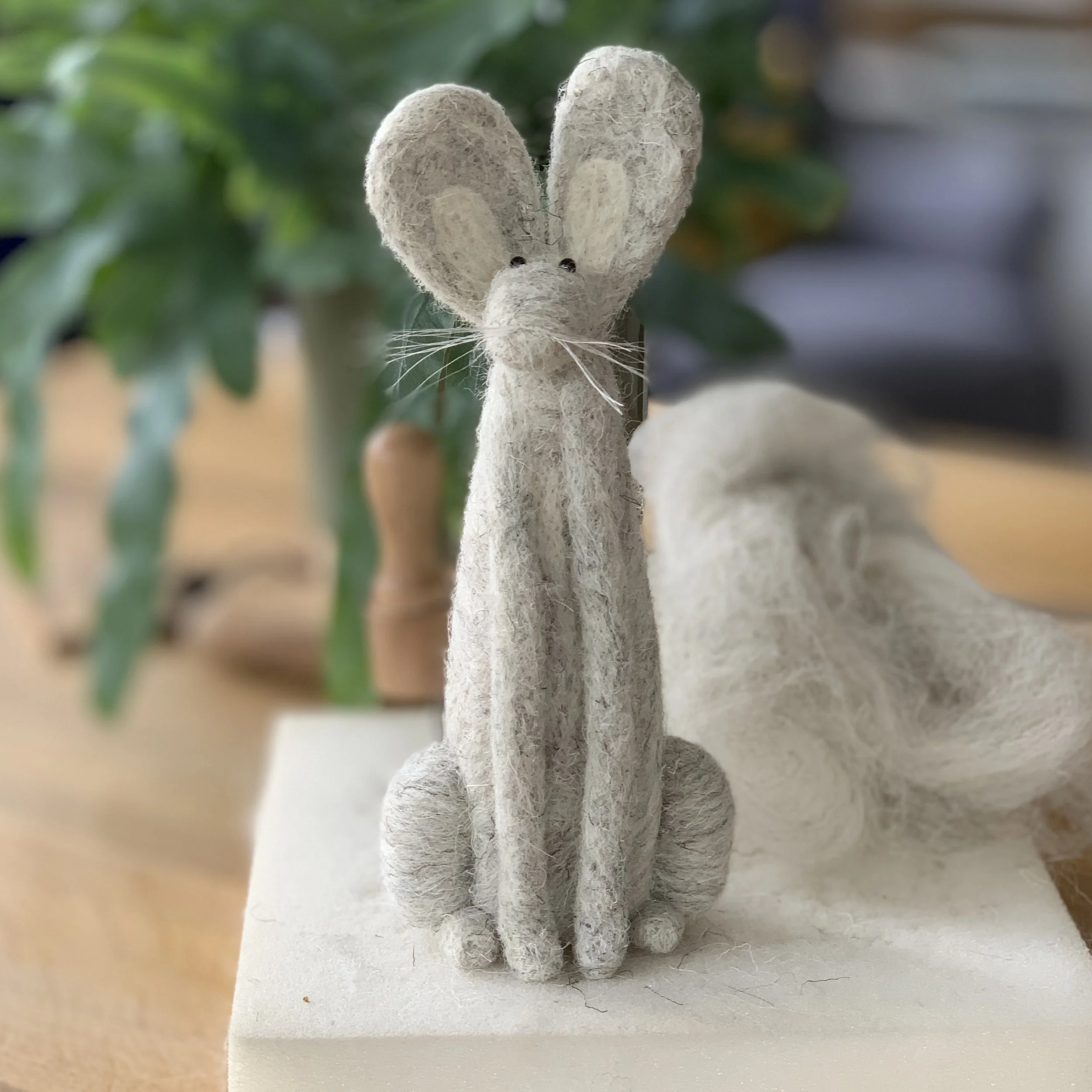 Handmade Wool Needle Felted Hare