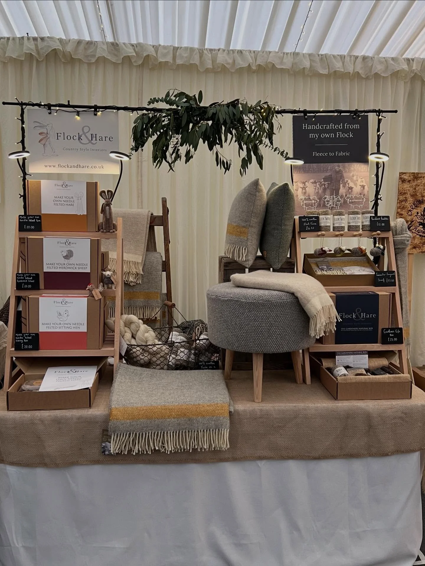 I&rsquo;m here at Burghley Christmas Fair for the next 4 days, I&rsquo;m in the Marquee is so festive and lots of beautiful trade stands.