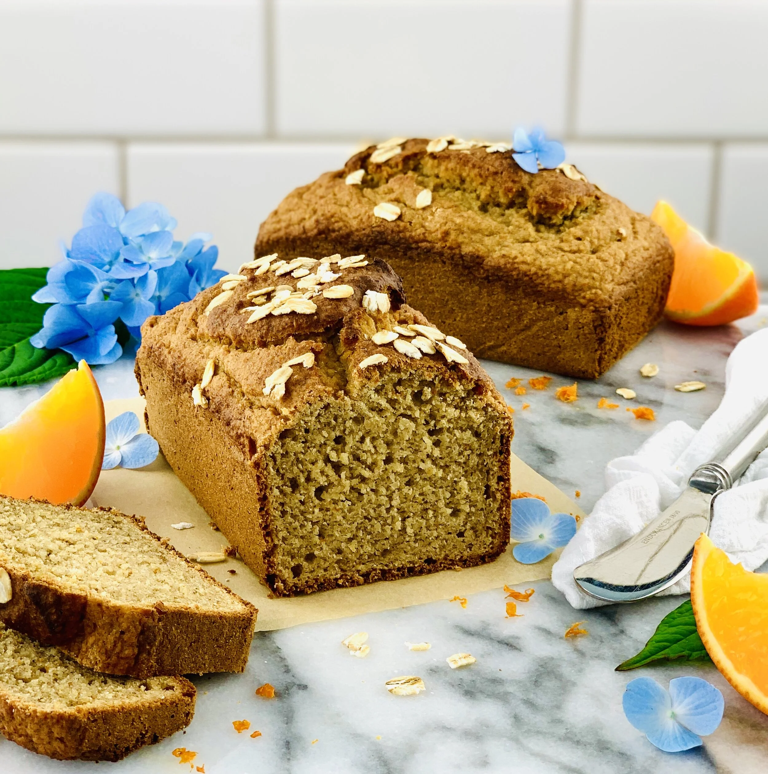Orange Tahini Banana Bread 