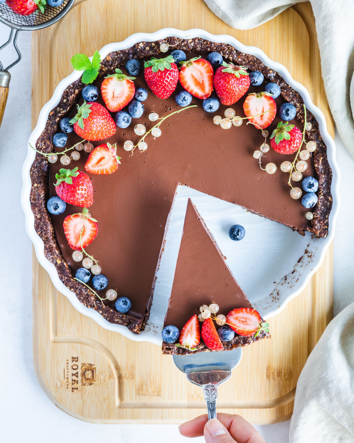 Vegan Dark Chocolate Tart 