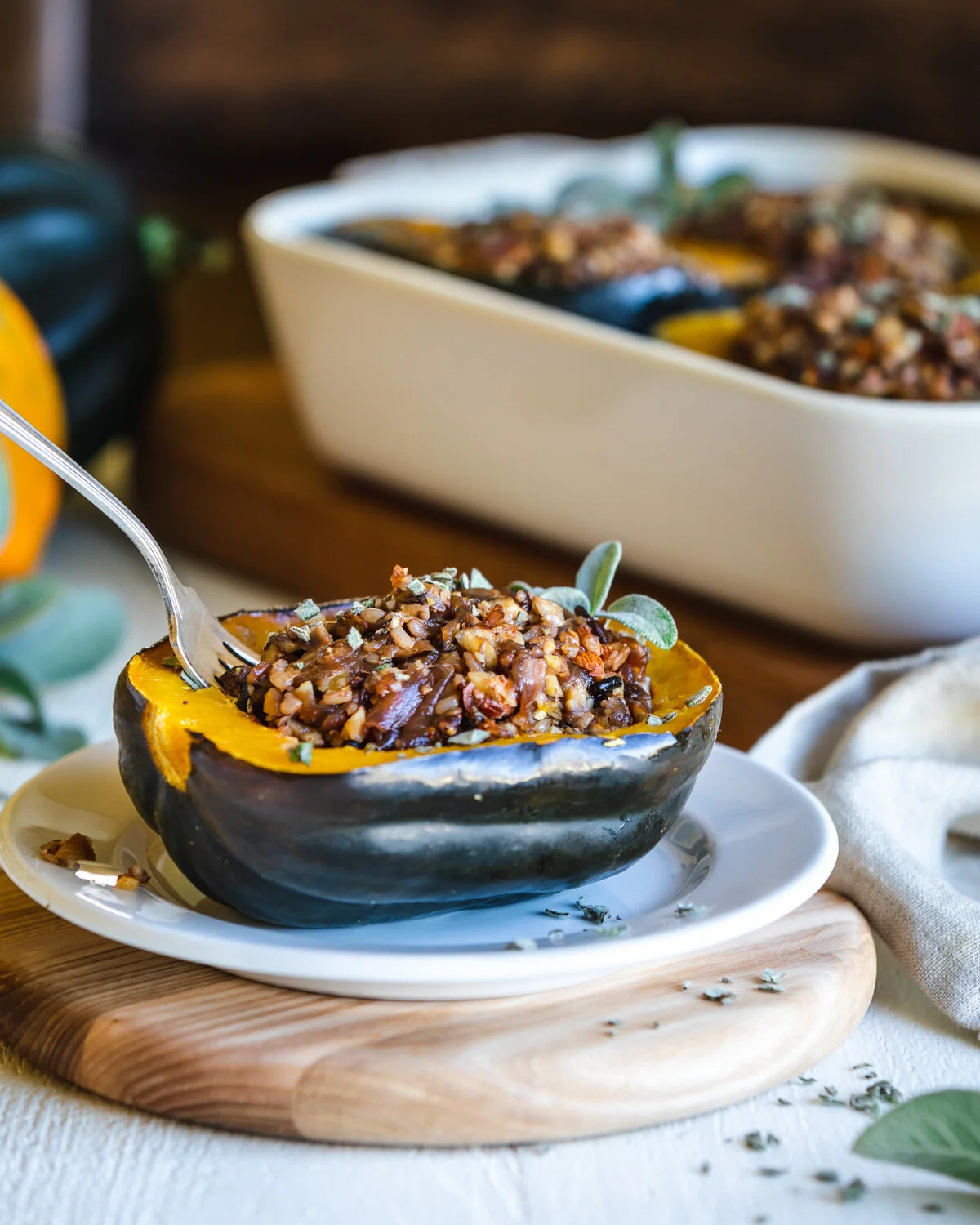 Vegan Stuffed Acorn Squash