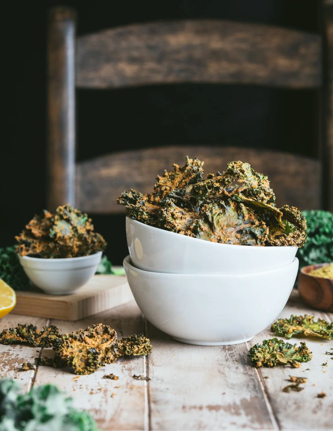 Crispy Cheesy Kale Chips